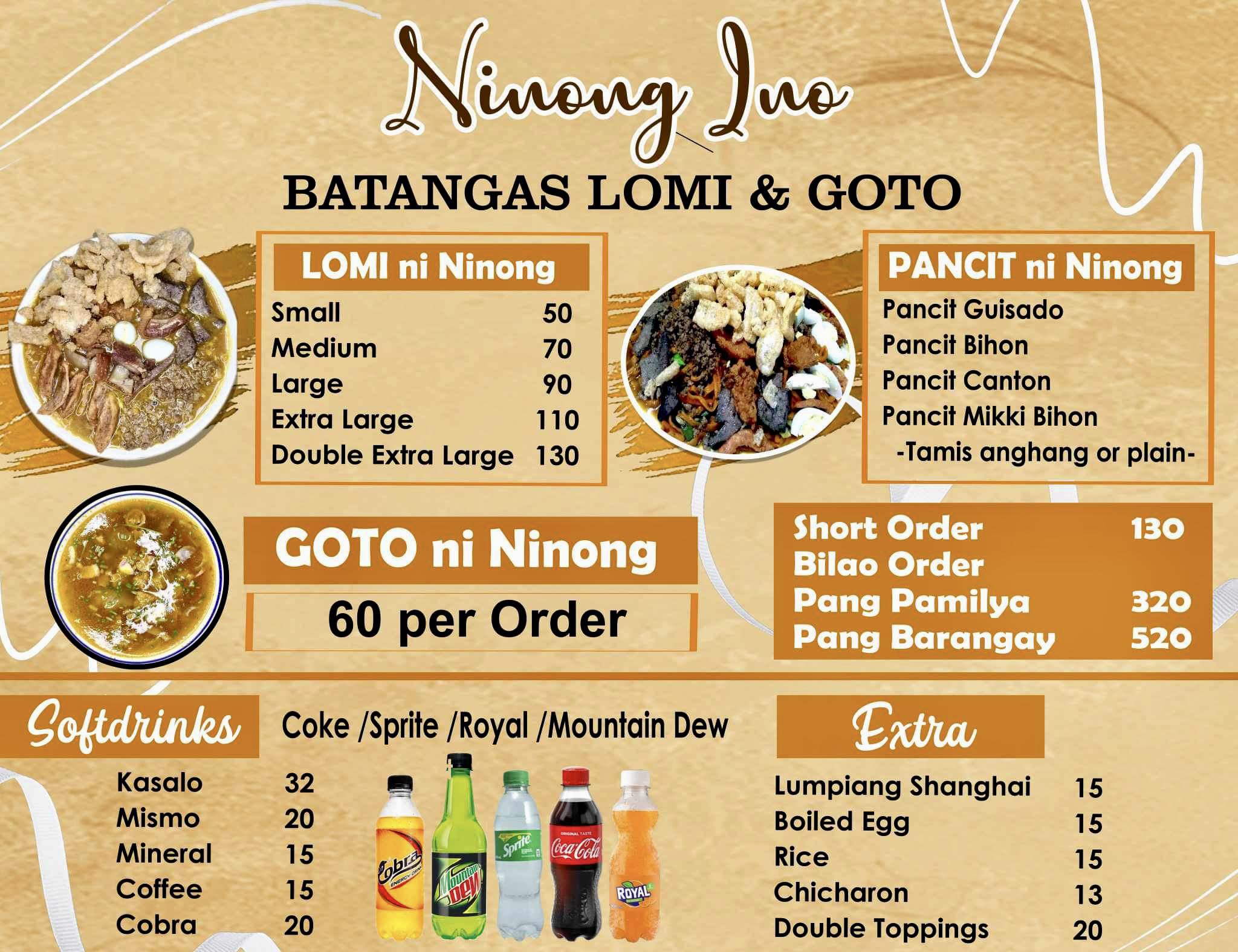 Ninong Ino Batangas Lomi at Goto | Valenzuela
