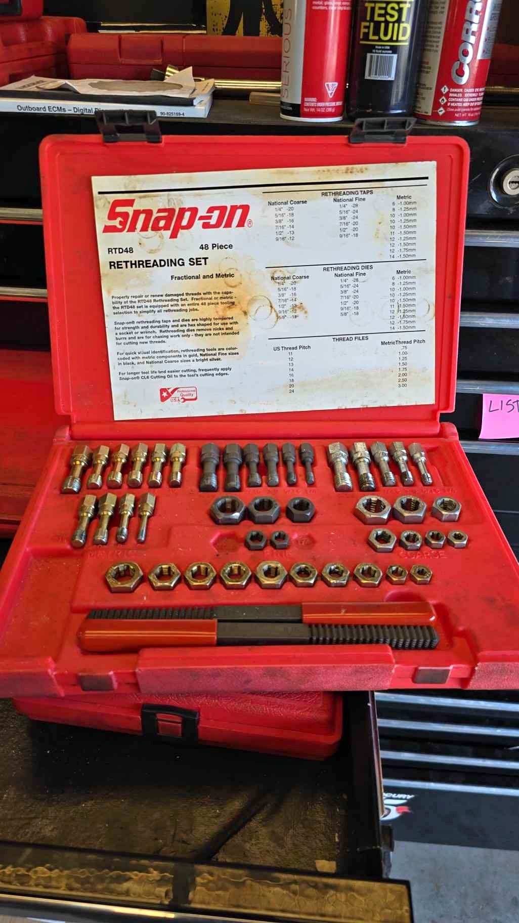 Snap on RTD48 Rethreading Set - Wrenches - Cape Coral, Florida ...