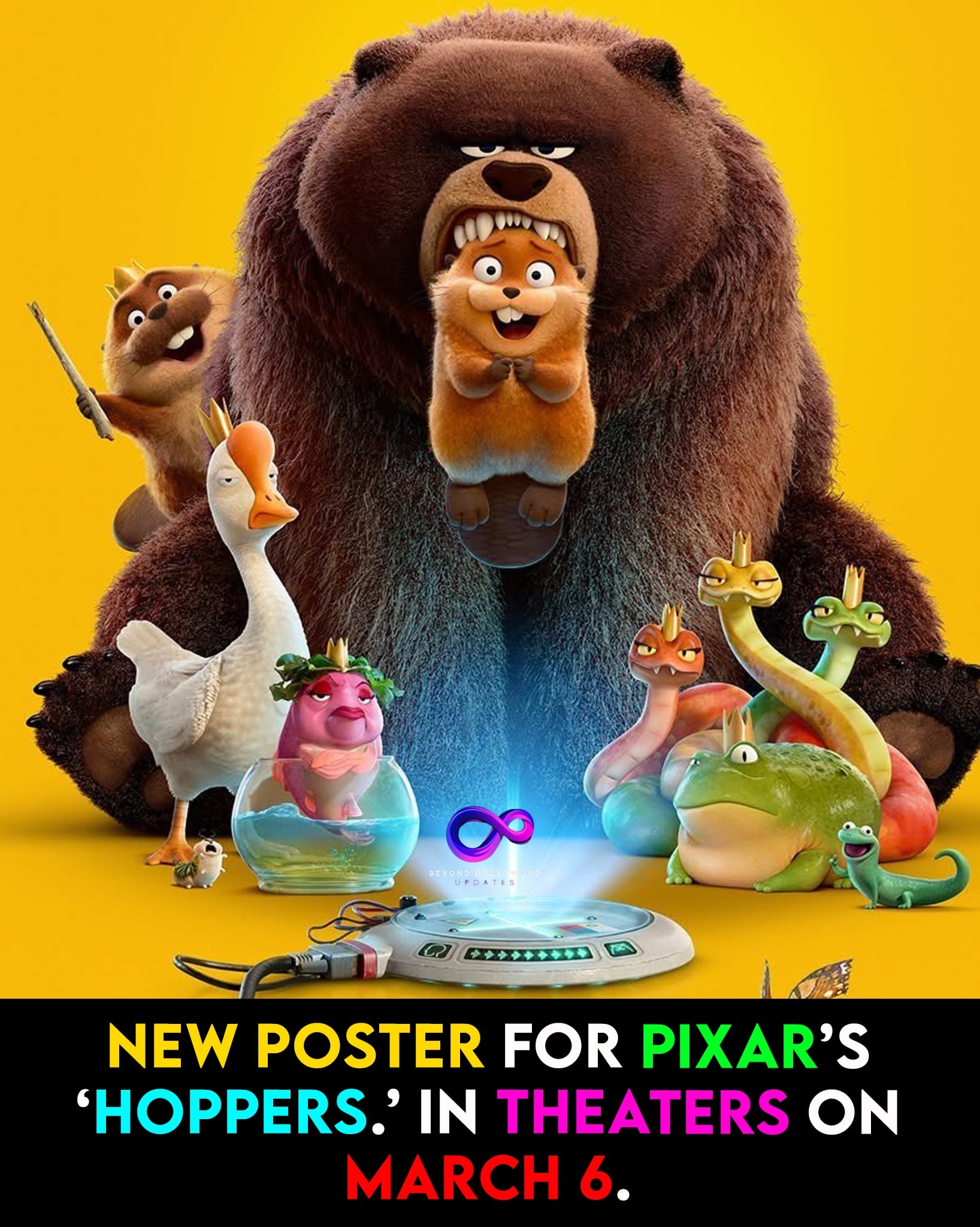 Beyond - Pixar has dropped the first official poster for Hoppers, its ...