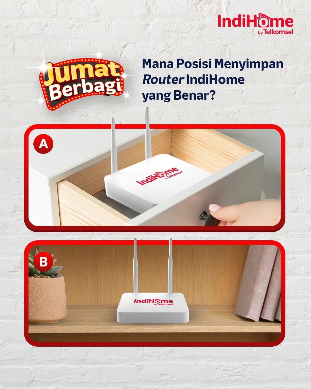IndiHome - Tebak posisi nyimpen modem/router IndiHome yang... | Facebook