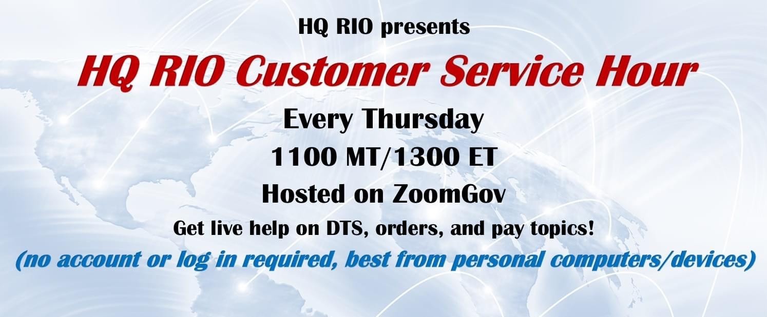 HQ RIO Customer Service Hour