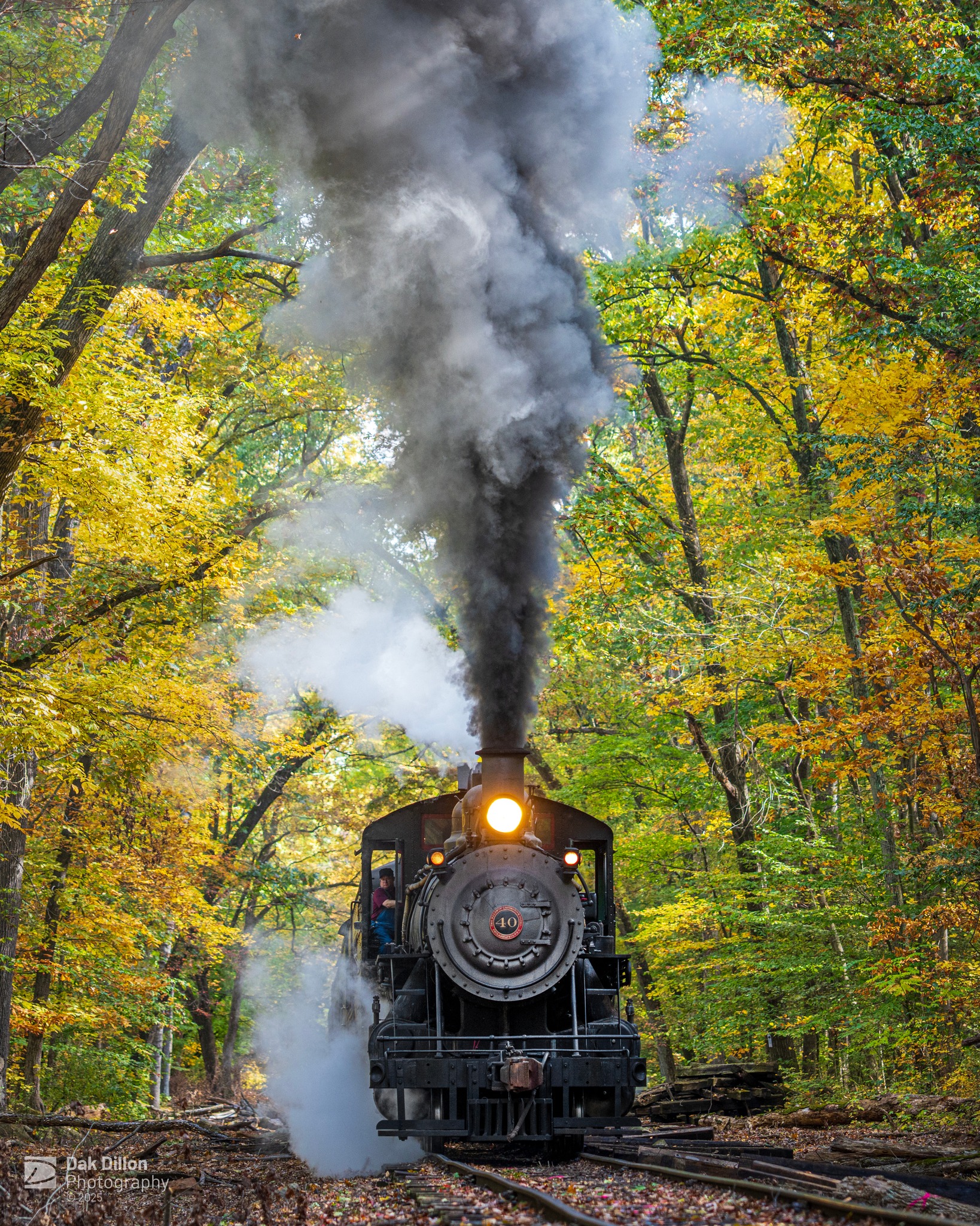Dak - New Hope Railroad 40 shoves back after reaching the end of the ...