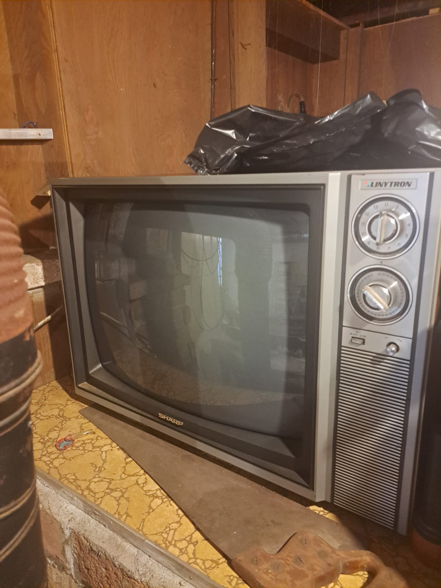 Pink Sharp portable TV from the mid 80s