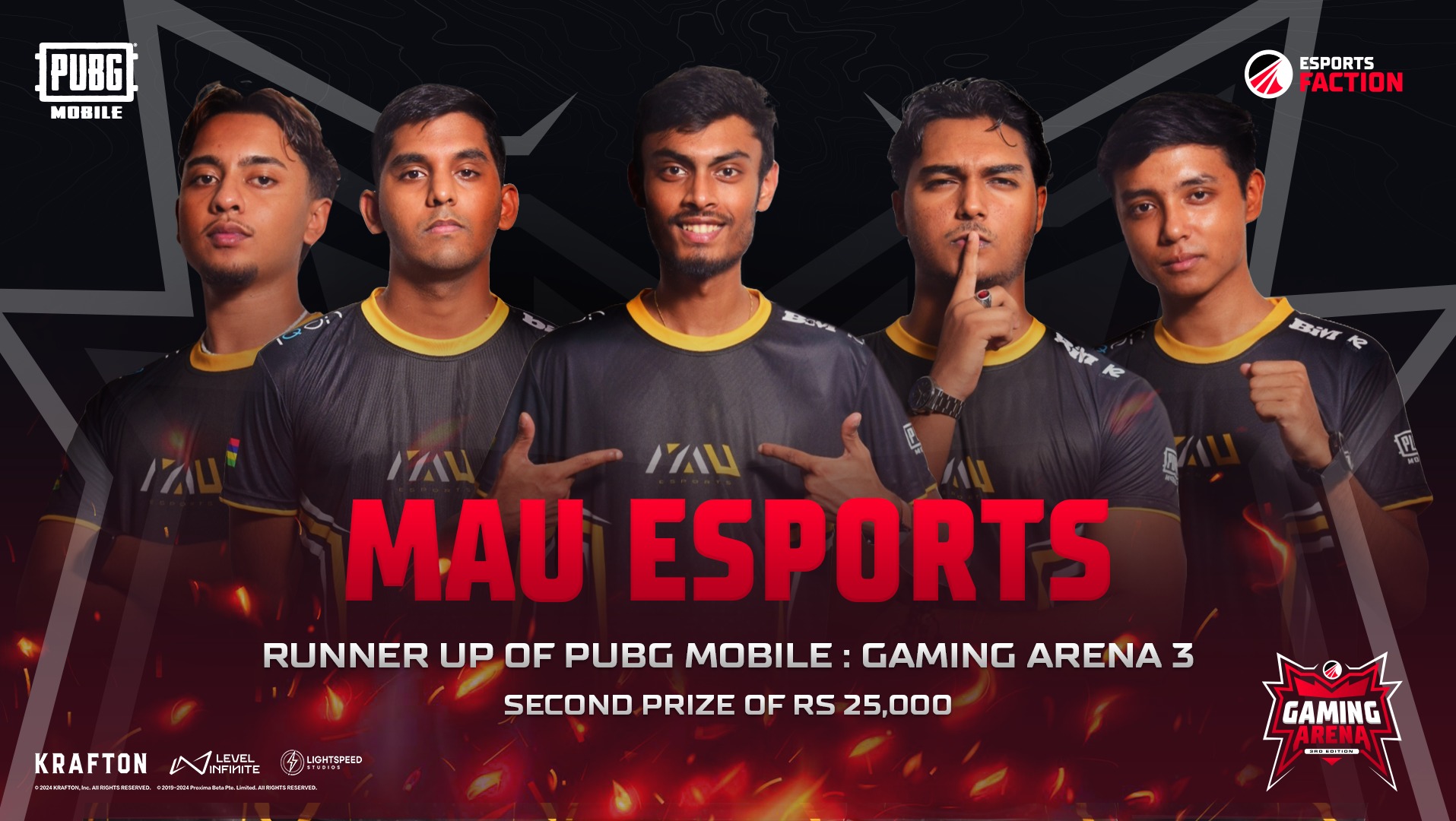 eSports - 🏆 GAMING ARENA 3 - PUBG MOBILE WINNERS MAU eSports secures ...