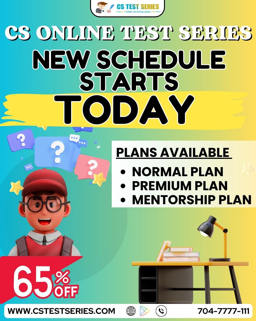 Cs test series - NEW SCHEDULE STARTS TODAY 🎯 💥UNSCHEDULED...