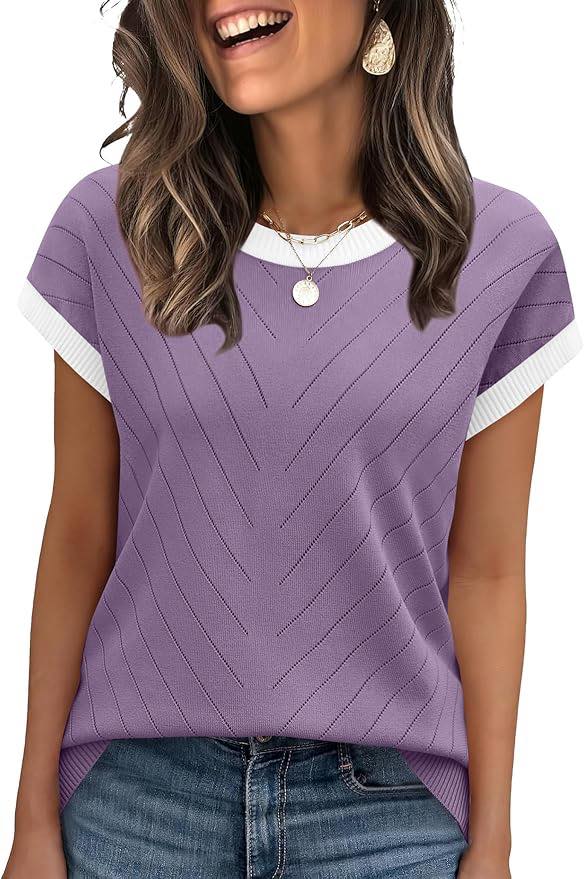 Cap Sleeve Pleated Crewneck T Shirts 30-50off!! 10-30%coupon+20