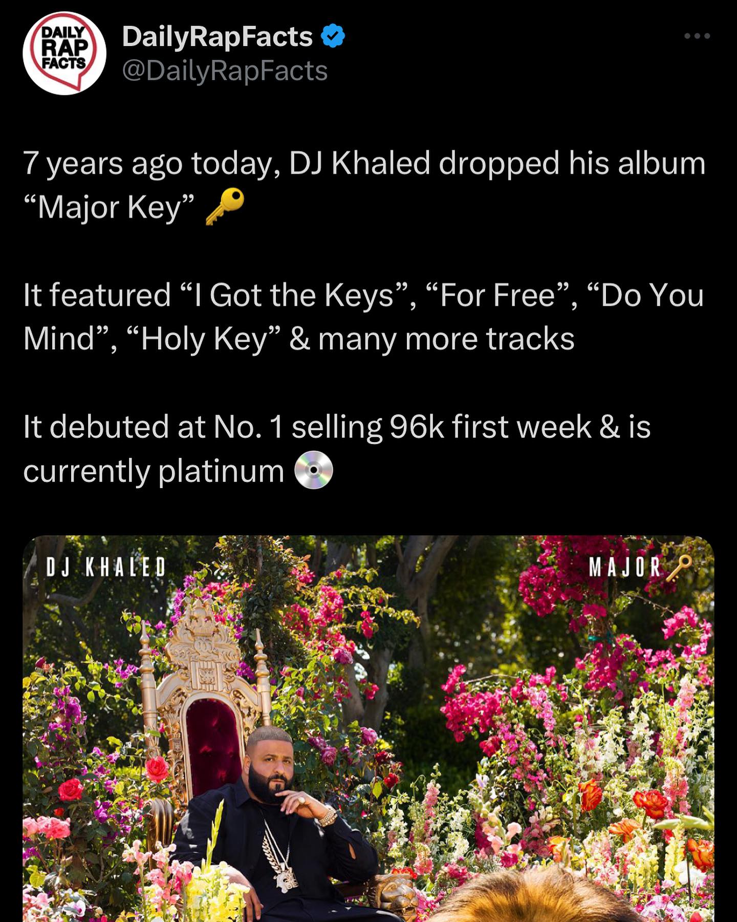 DailyRapFacts - 7 years ago today, DJ Khaled dropped his album “Major ...
