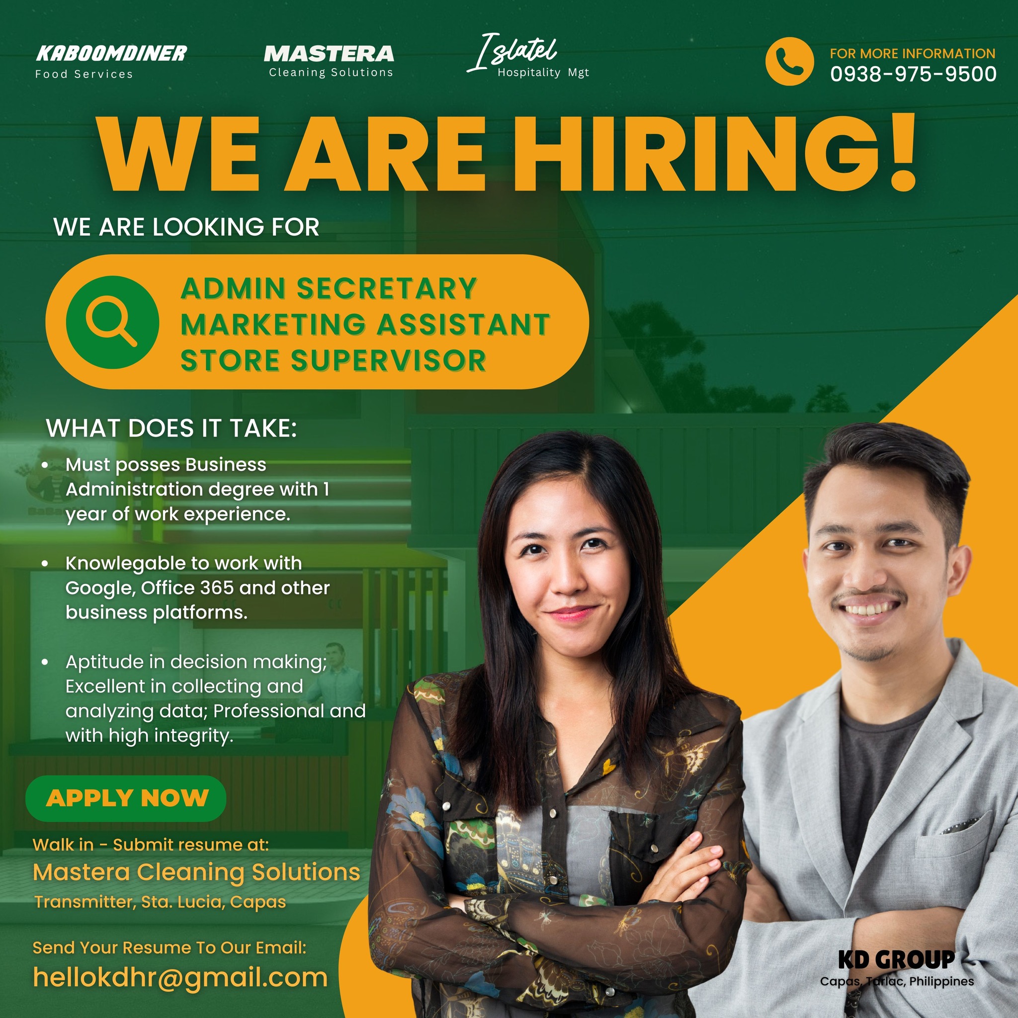 KD - 🚨 WE ARE HIRING! 🚨 (1) Admin Secretary (Capas, Tarlac - Business ...