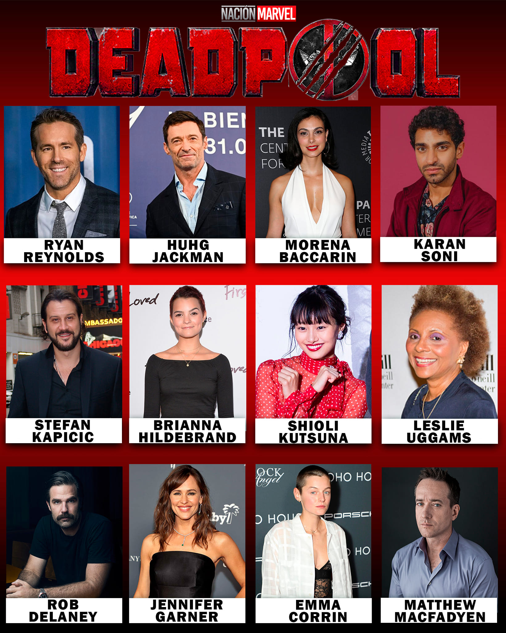 Nación Marvel - EL CAST OFICIAL DE 'DEADPOOL 3' ⚔️ ️ Ryan... | Facebook