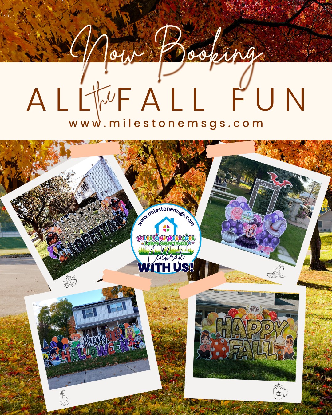 🍂 Fall is all about... - Milestone Messages Lawn Greetings | Facebook