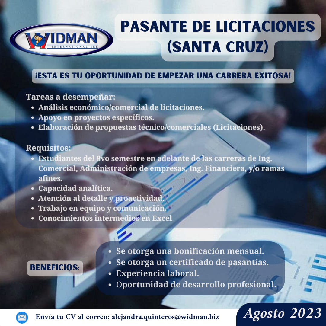 Ya puedes unirte a nuestro... - WIDMAN International SRL