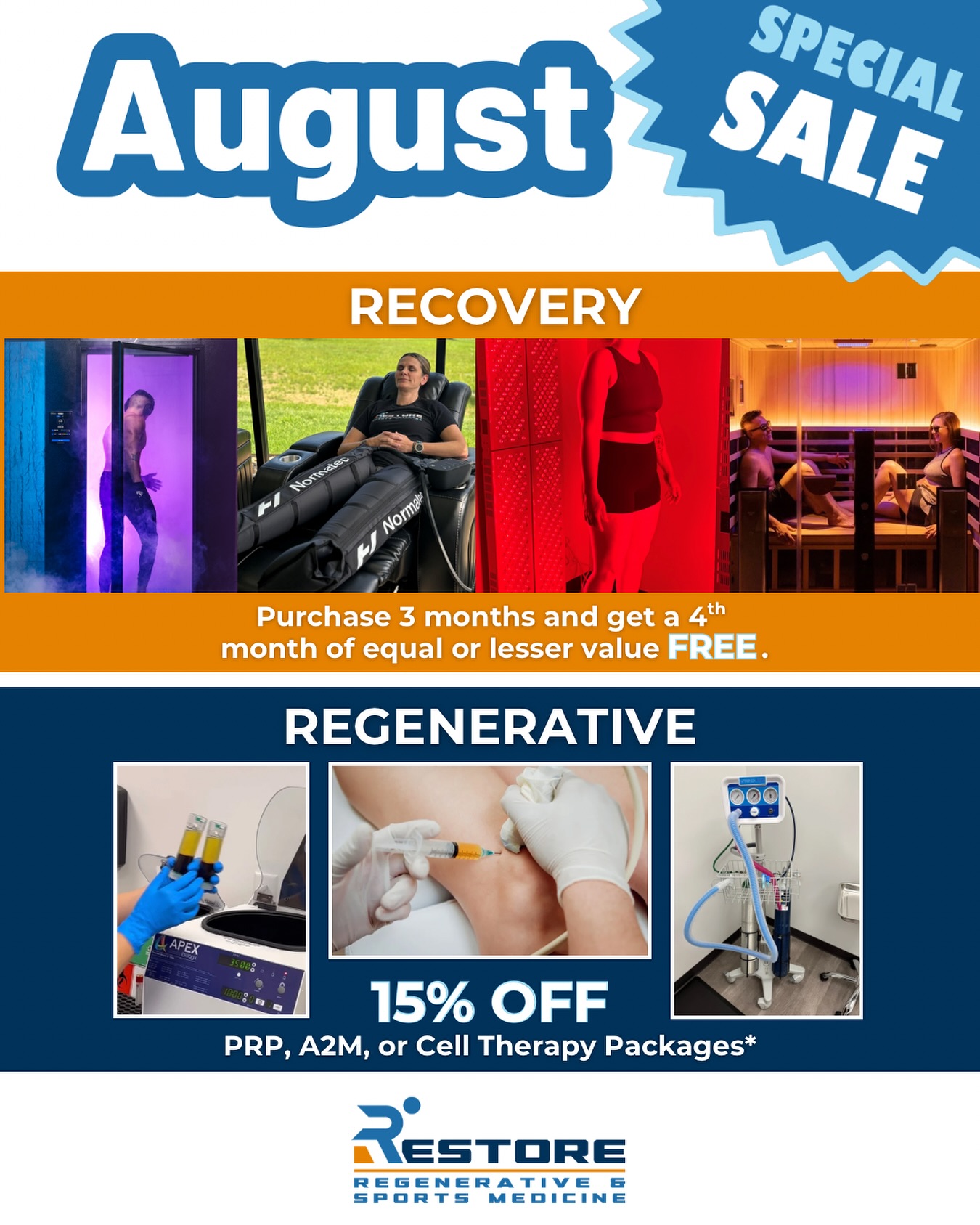 Restore - 🎉 August Specials Are Here! 🎉 Whether you’re recovering from ...