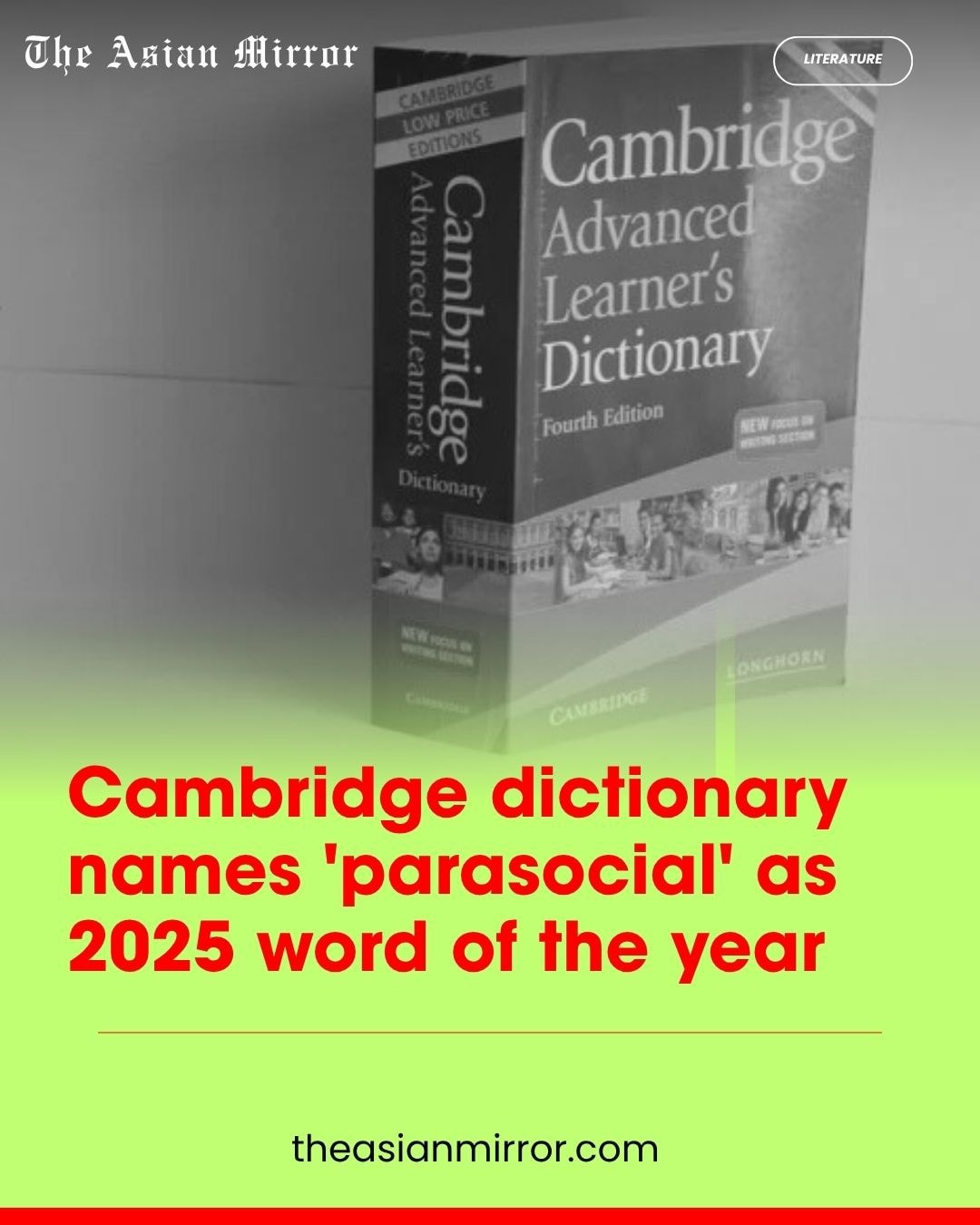 The Asian - In exciting news, Cambridge Dictionary has named ...