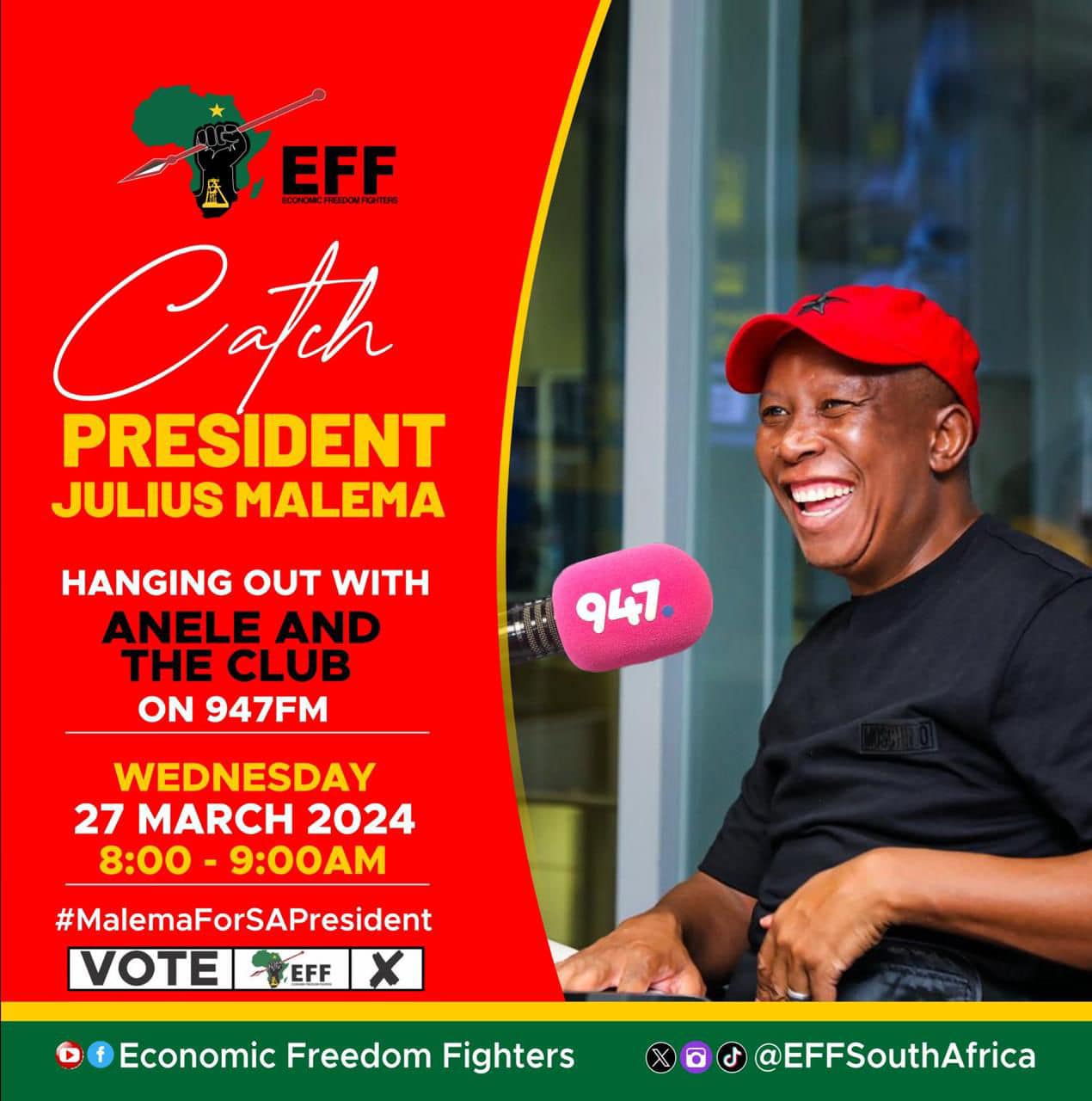 ♦️Happening Tomorrow♦️ Catch... - Economic Freedom Fighters | Facebook