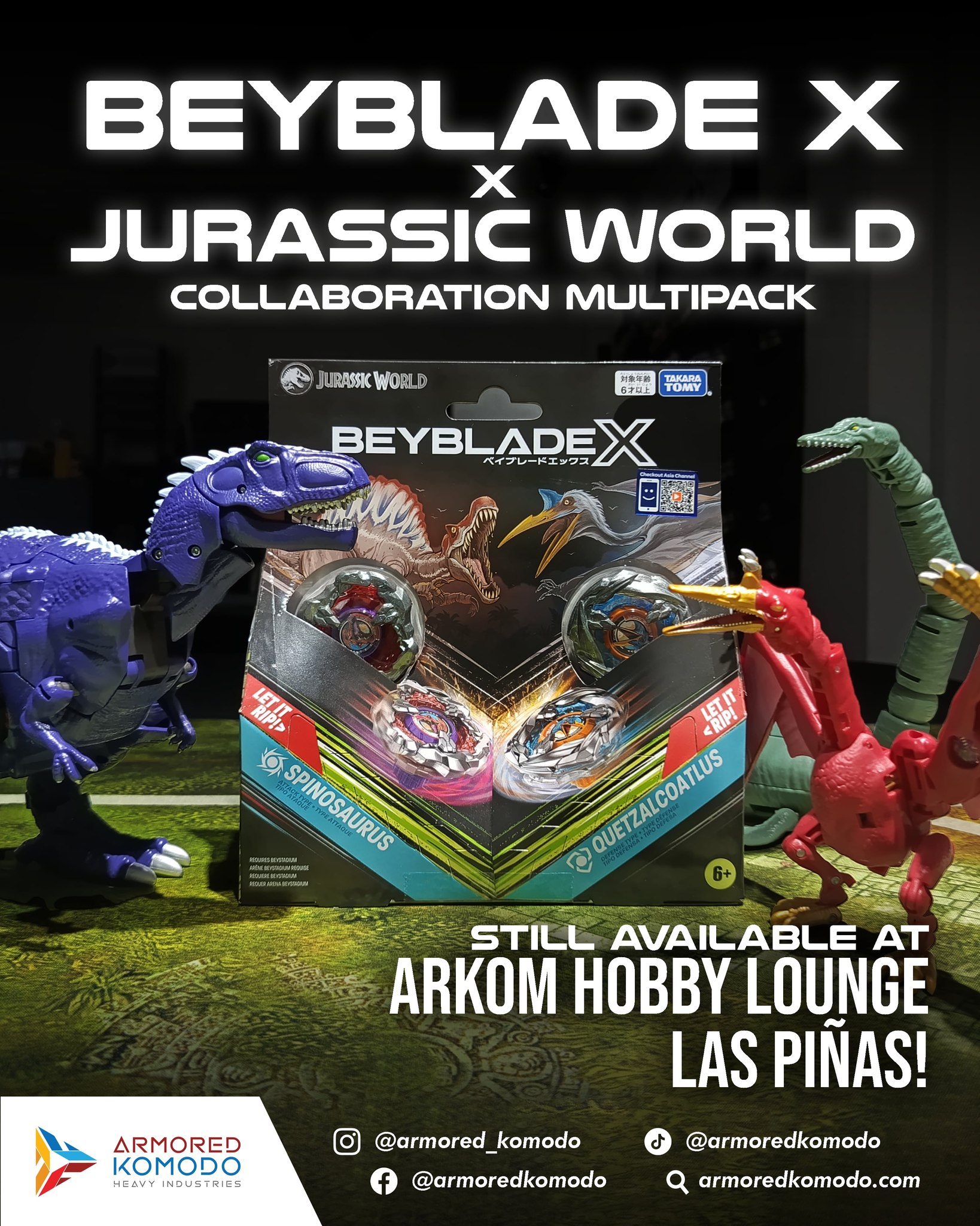 Beyblade BXG-41 Double Starter Jurassic World Collad A Spinosaurus Vs