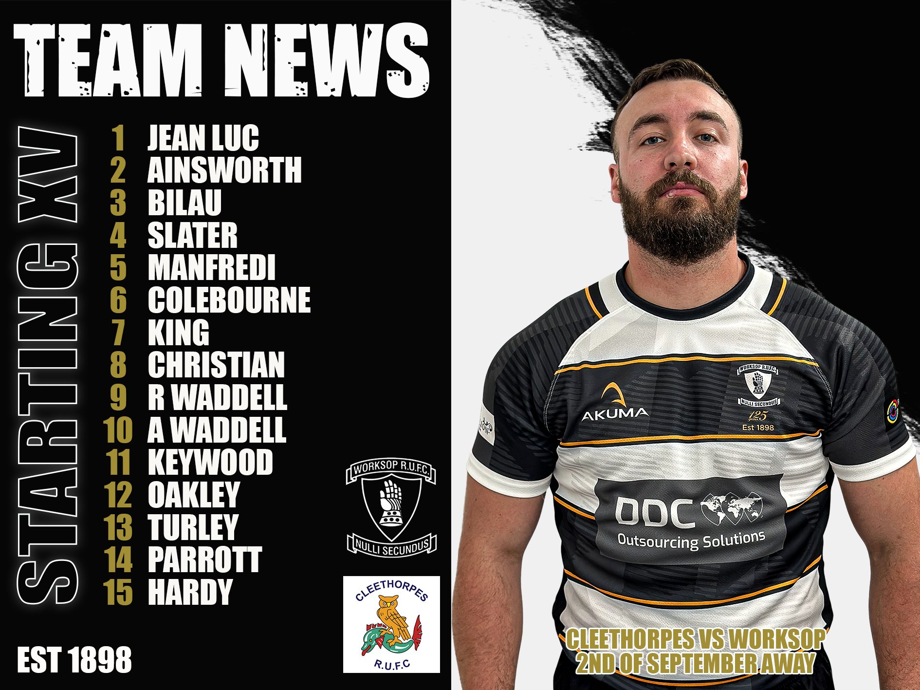 ⚪⚫️ Team news The team news is in... - Worksop Rugby Club