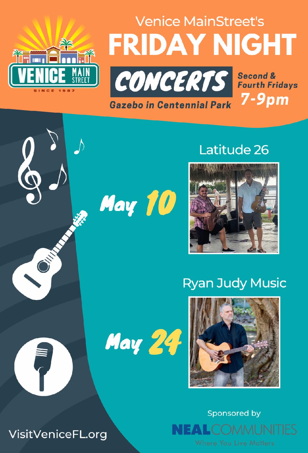 🎶 Free concert tonight at the Centennial Park gazebo, presented