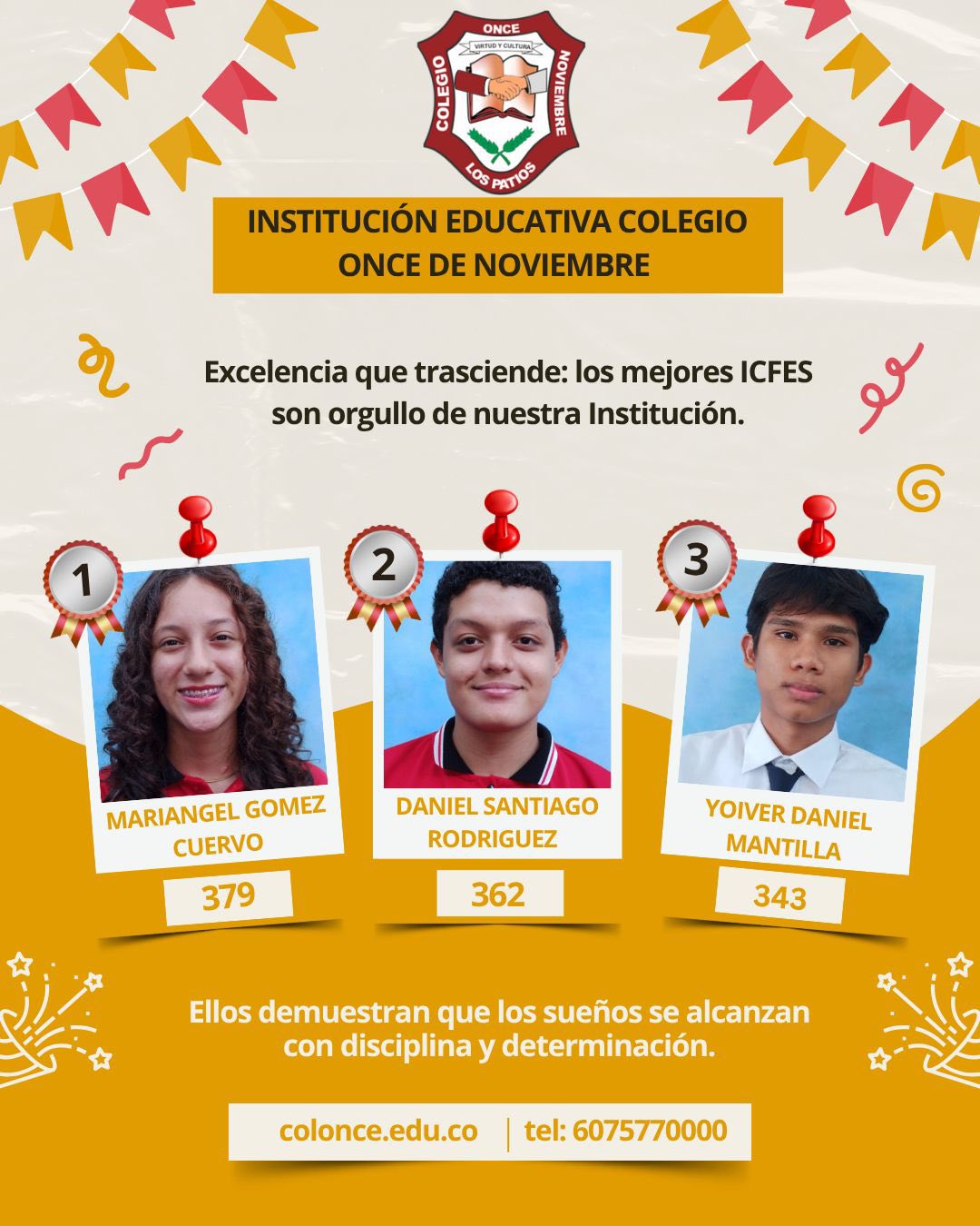 🎓 ¡Con orgullo exaltamos la... - Colegio Once de Noviembre | Facebook