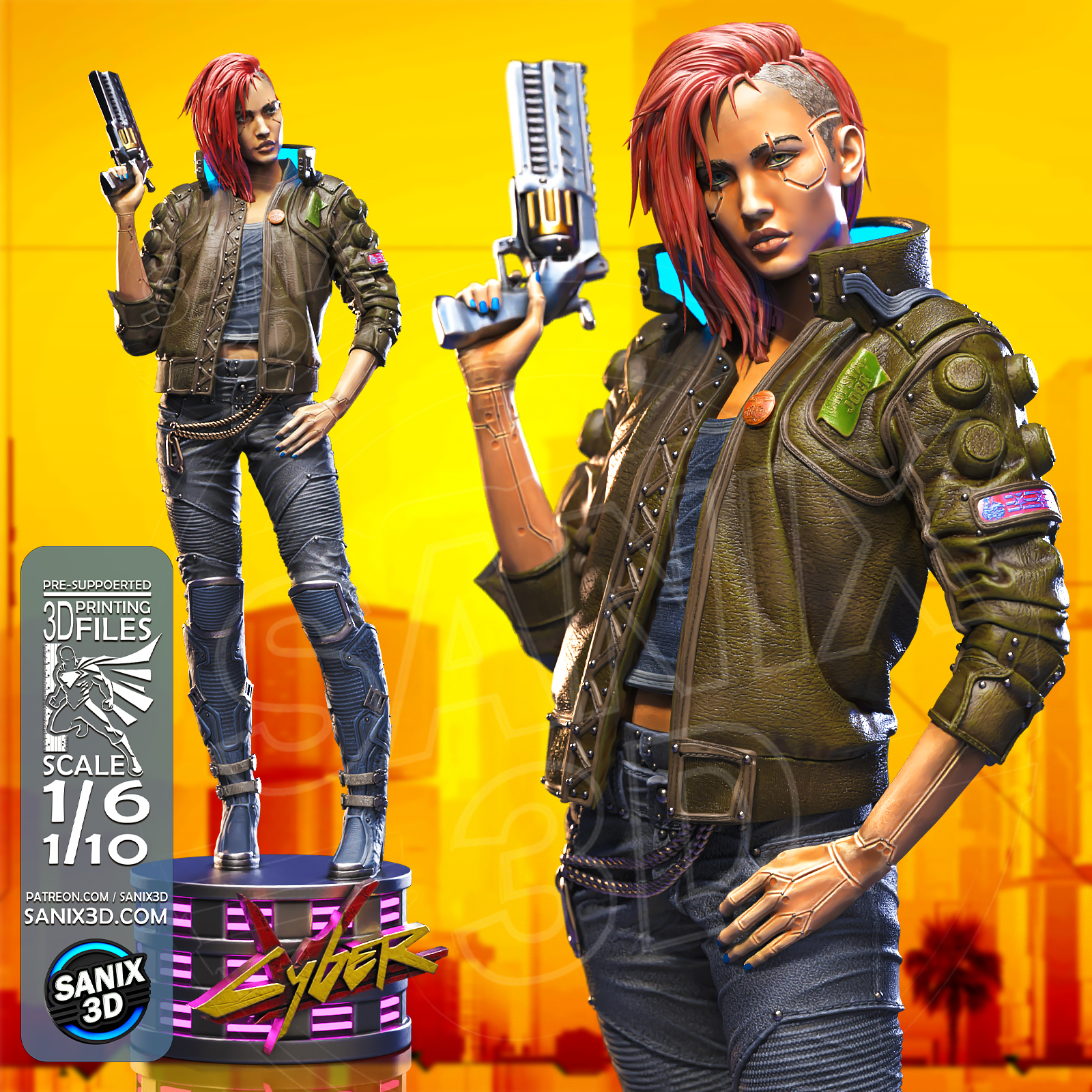 Cyberpunk 2077 - V - Figma - Male