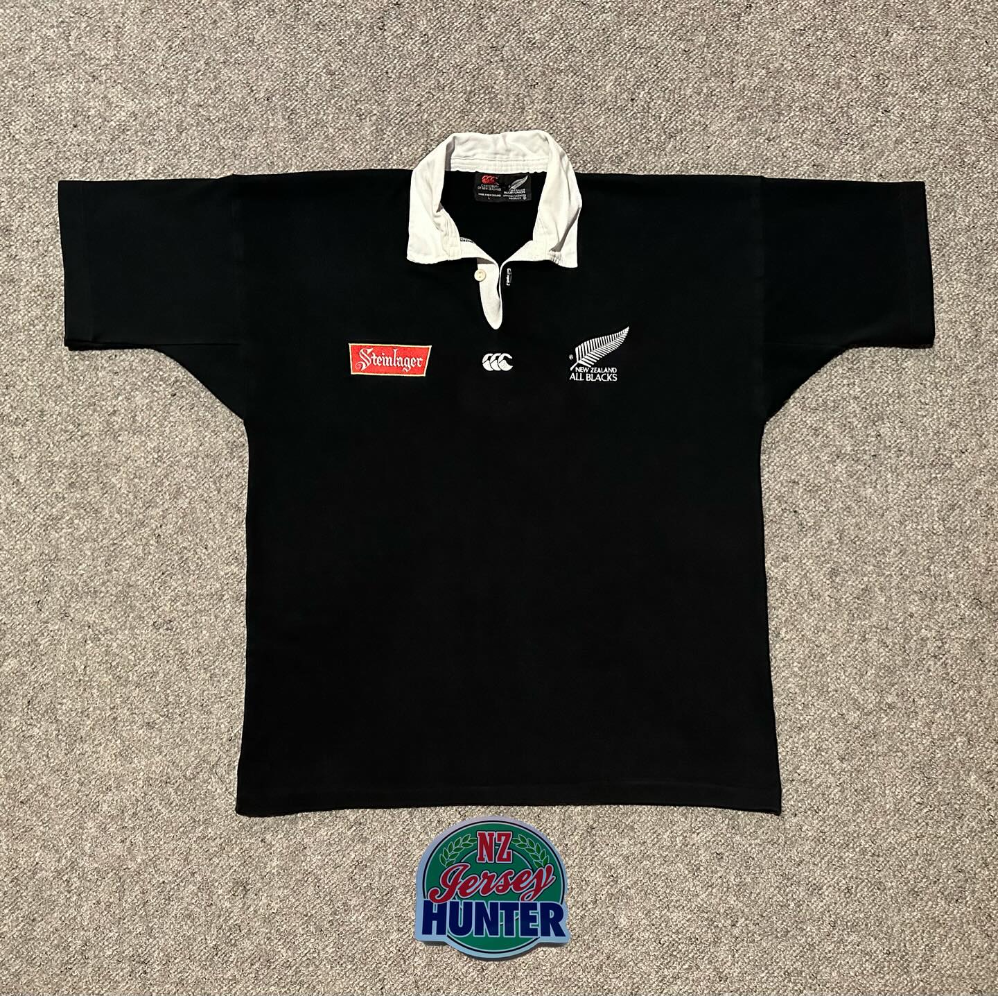 All Blacks Steinlager CCC Size Large 59cm pit-pit 72cm shoulder to