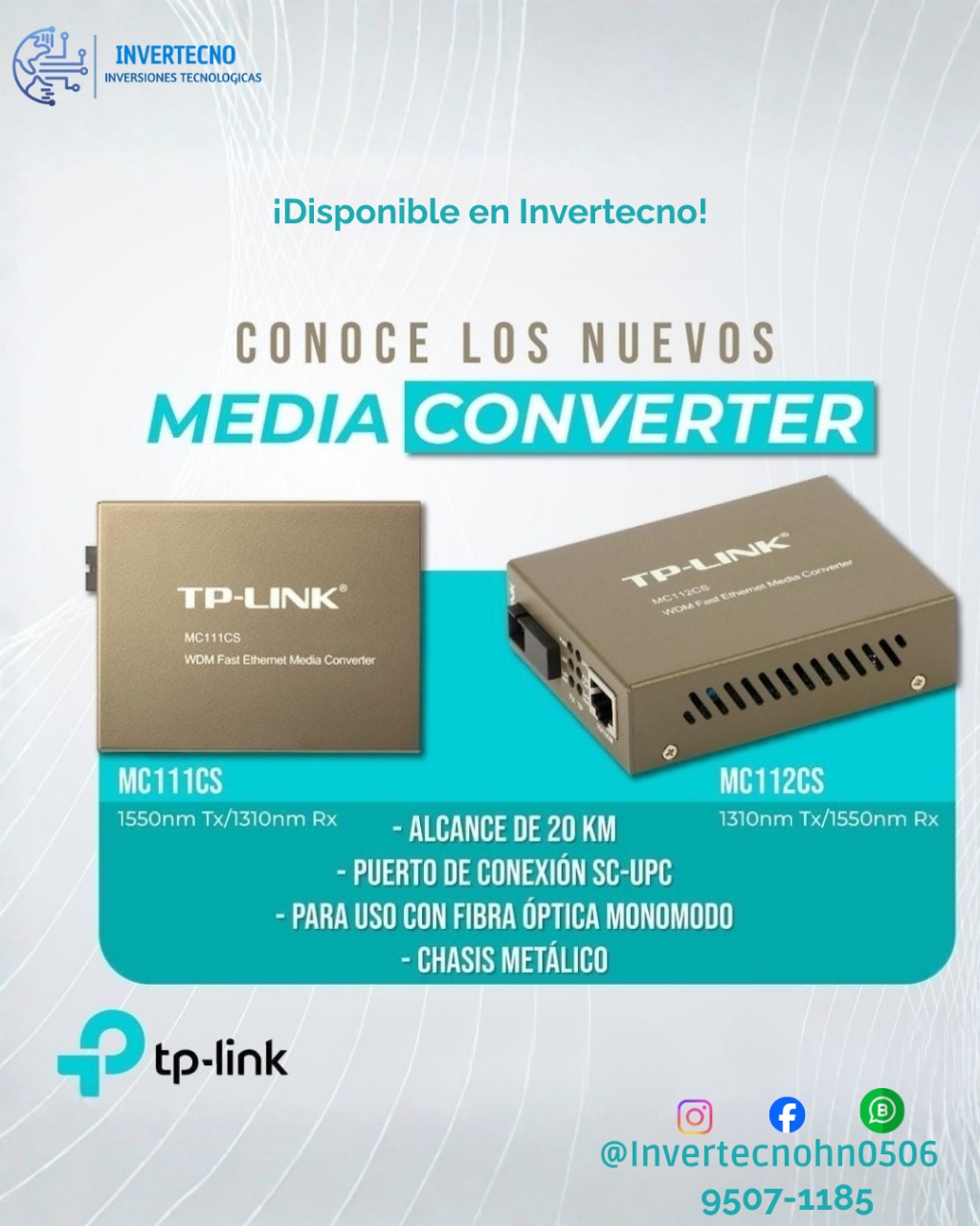 Invertecno - ⚡ Conecta sin límites con TP-Link 🌐 Los Media Converter TP ...