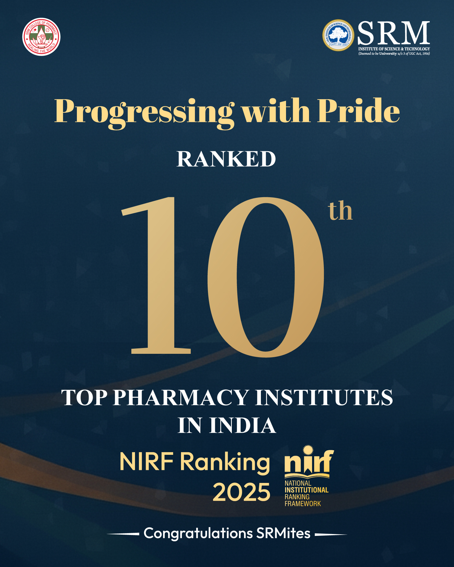 SRM - 10th in India | NIRF Rankings 2025 | Progress with Purpose SRM ...