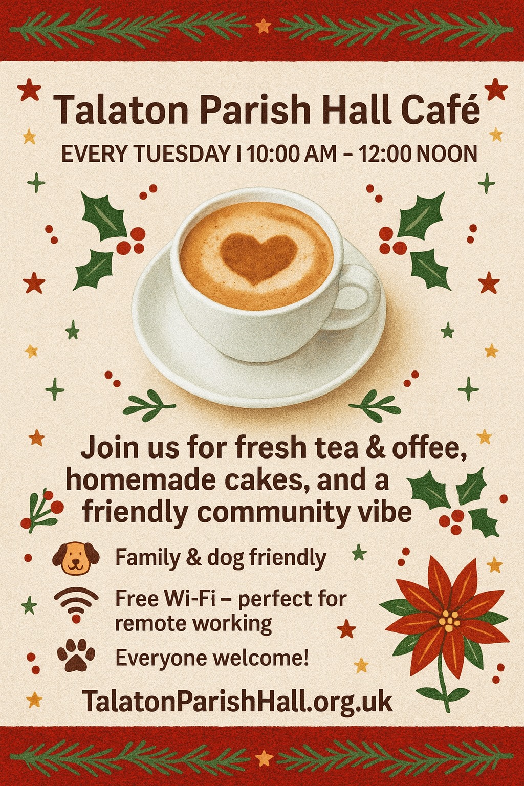 Talaton - 🎄☕️ **Last Hall Café before Christmas – today!** ☕️🎄 Join us ...