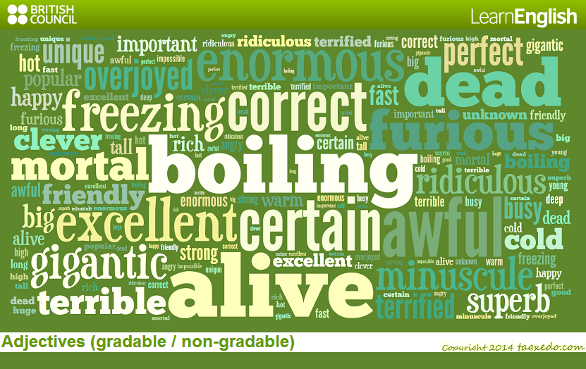LearnEnglish - Grammar A - Z Number 2: Adjectives (gradable / non ...