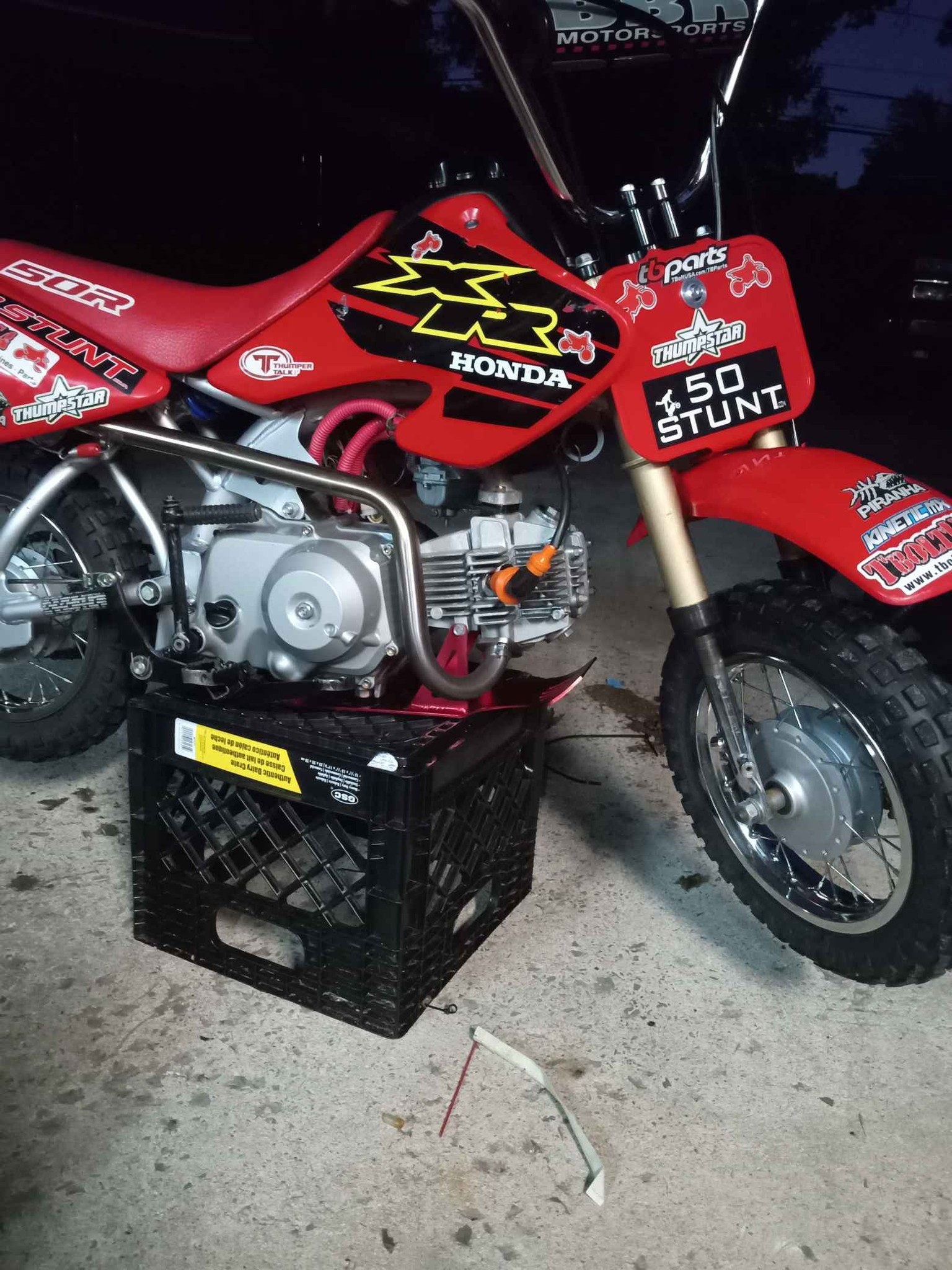 Xr50 with big bore 88 kit and after market pipe. Runs start and 