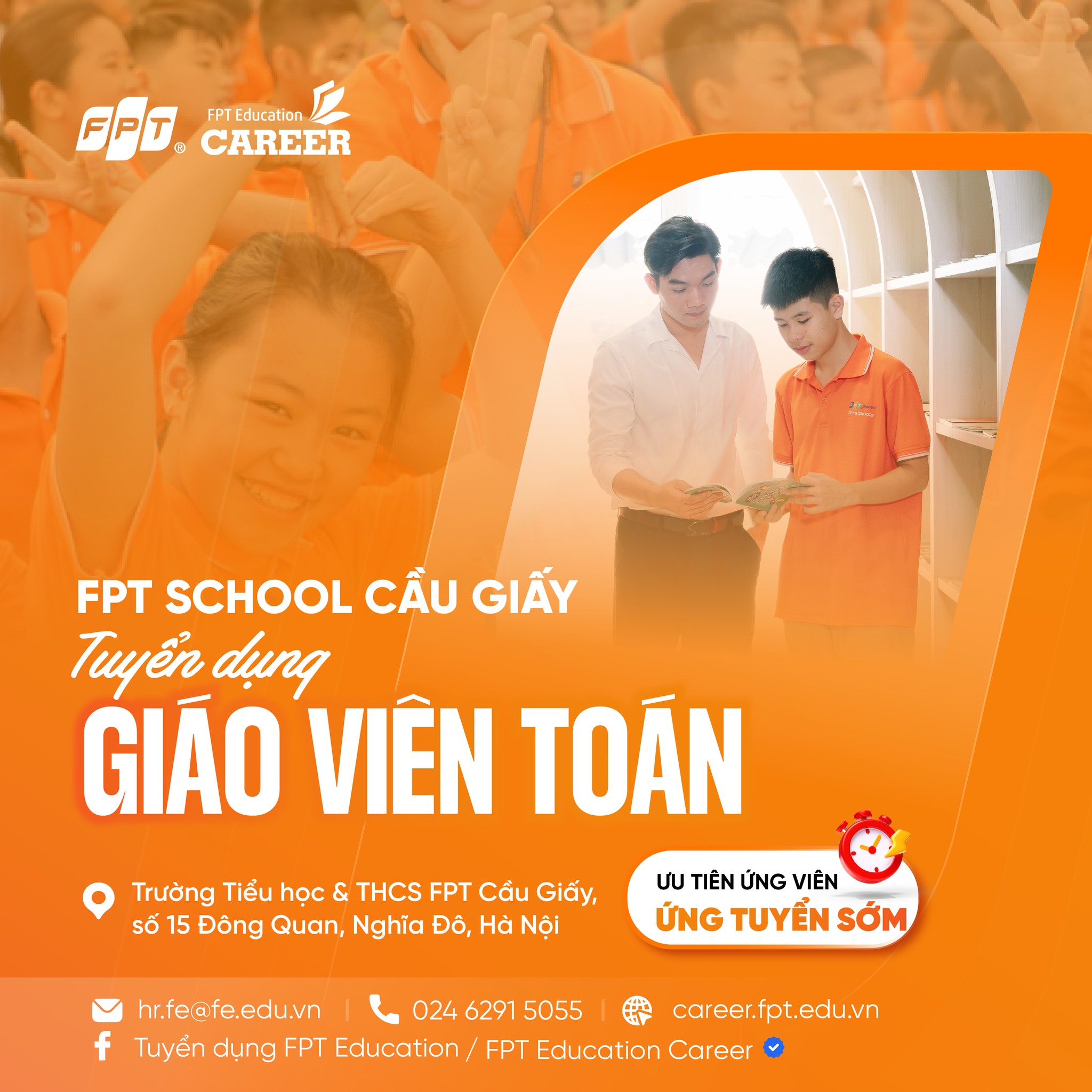 FPT - 🔥 CƠ HỘI HIẾM!! 🔥 FPT SCHOOL CẦU GIẤY TUYỂN DỤNG GIÁO VIÊN TOÁN 👉 ...