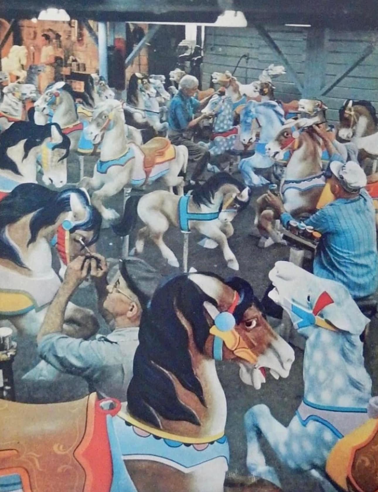 Carousel - Allan Herschell Co illustration that was in a magazine at ...