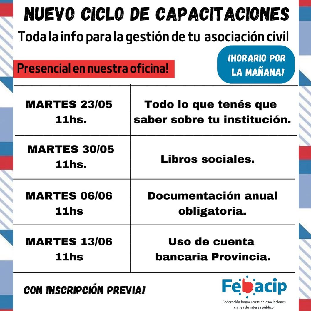 📢 Se viene un nuevo ciclo de capacitaciones • Toda la info para la ...