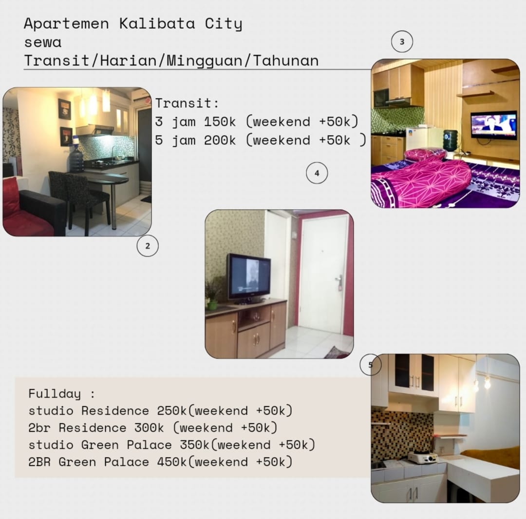 Unit Harian Apartemen Kalibata City | Jakarta