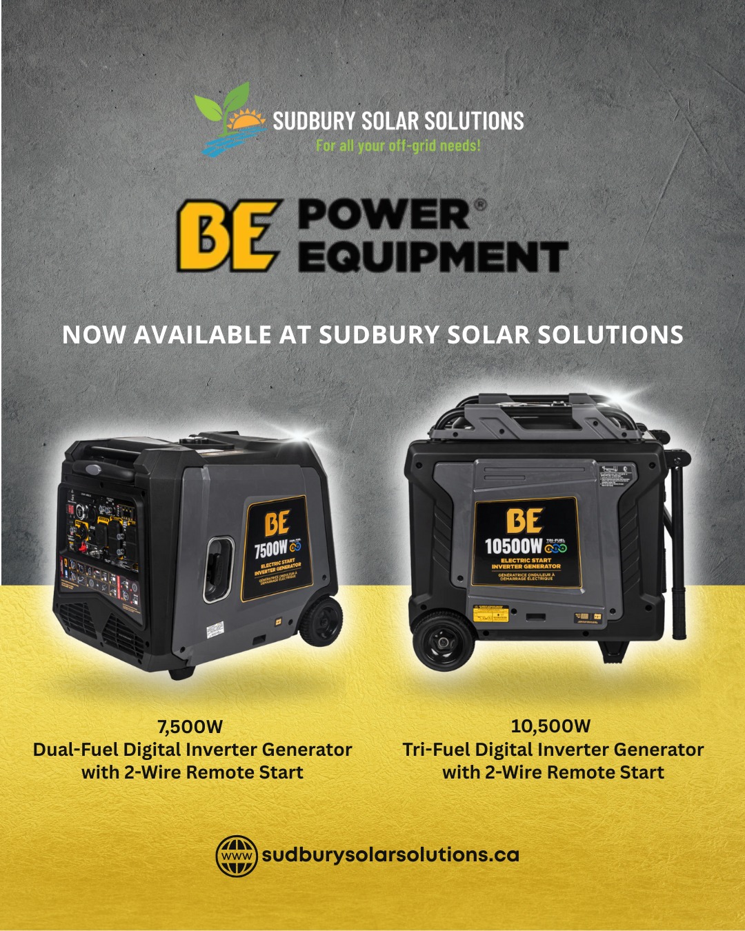 Sudbury - Our latest arrival is here — the BE Power Inverter Generator ...