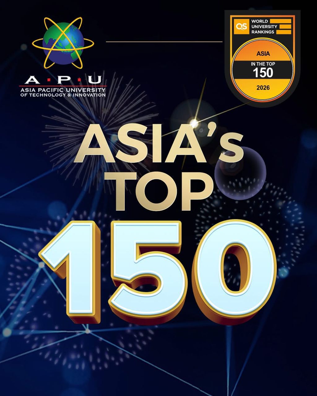 Right - Now Ranked #147 in Asia! 🏆⭐️🌟 APU has achieved another new ...