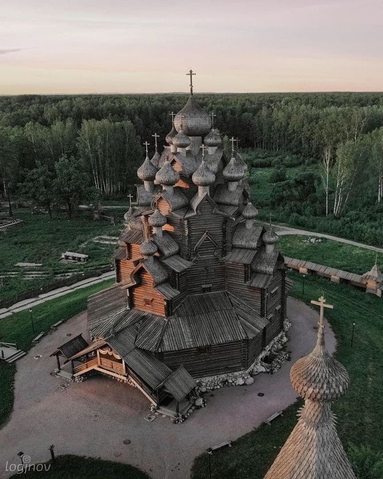Wooden church in St. Petersburg, Russia