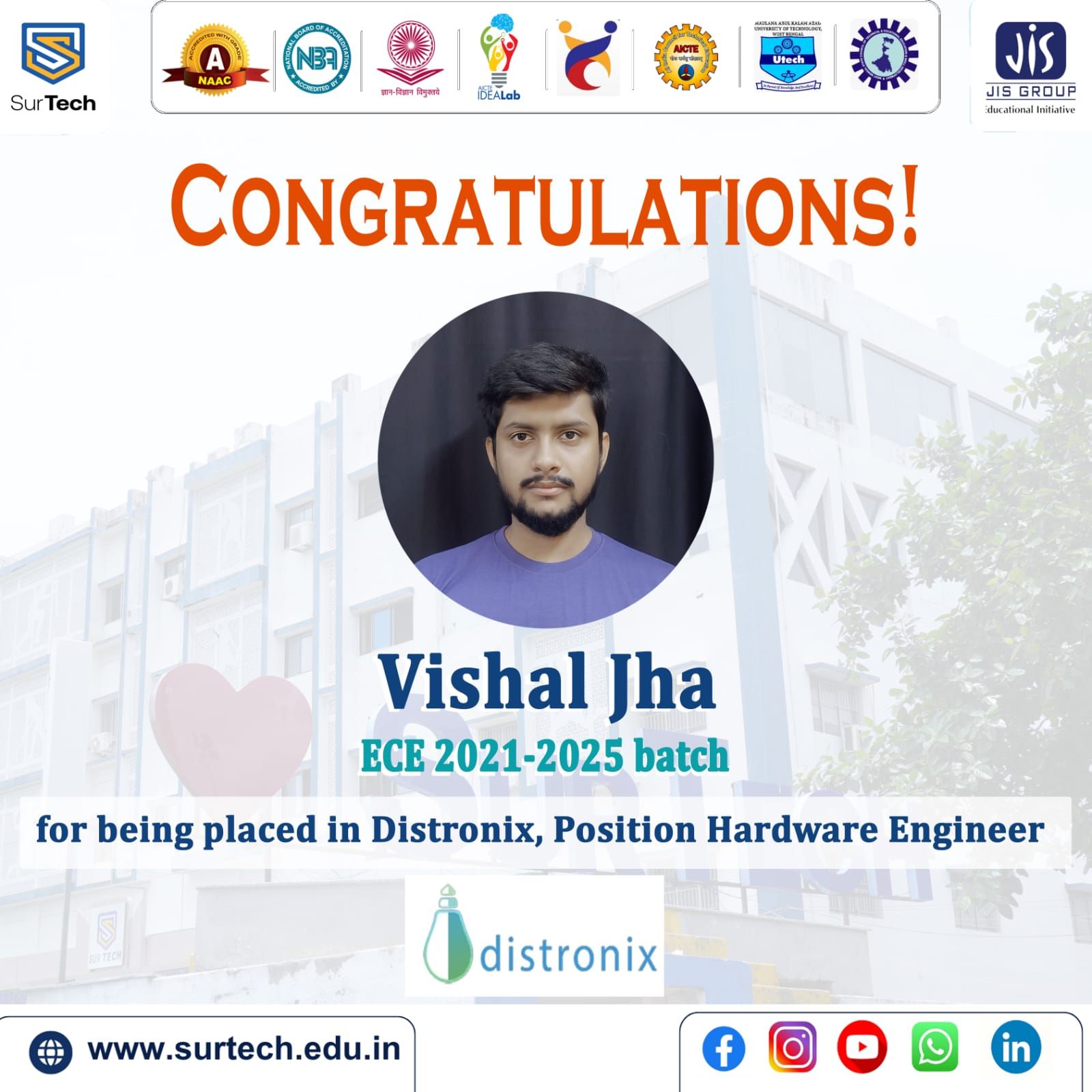 Department of Electronics & Communication Engineering, SurTech | Kolkata