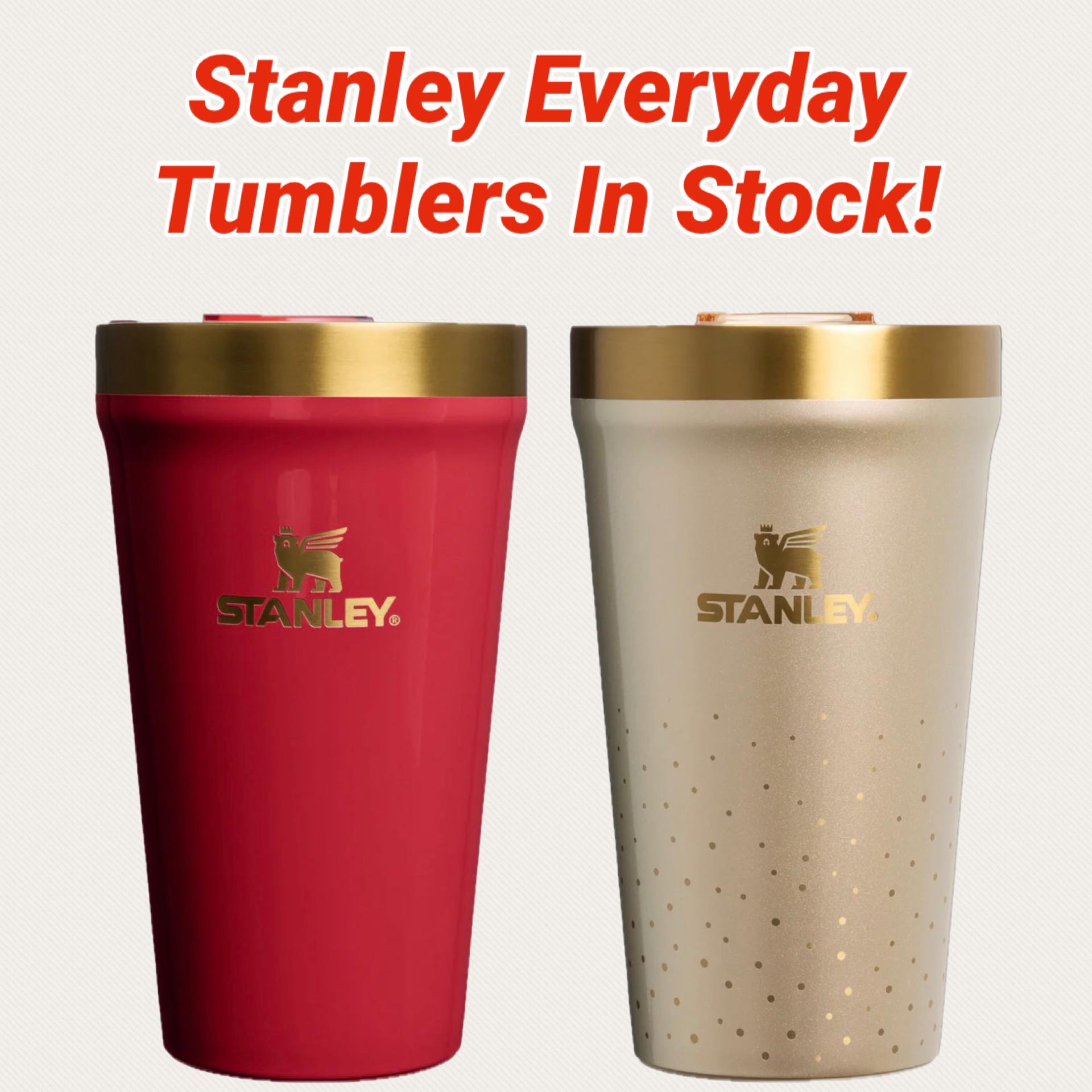Stanley Everyday tumblers are in stock! Holly Berry Gloss 