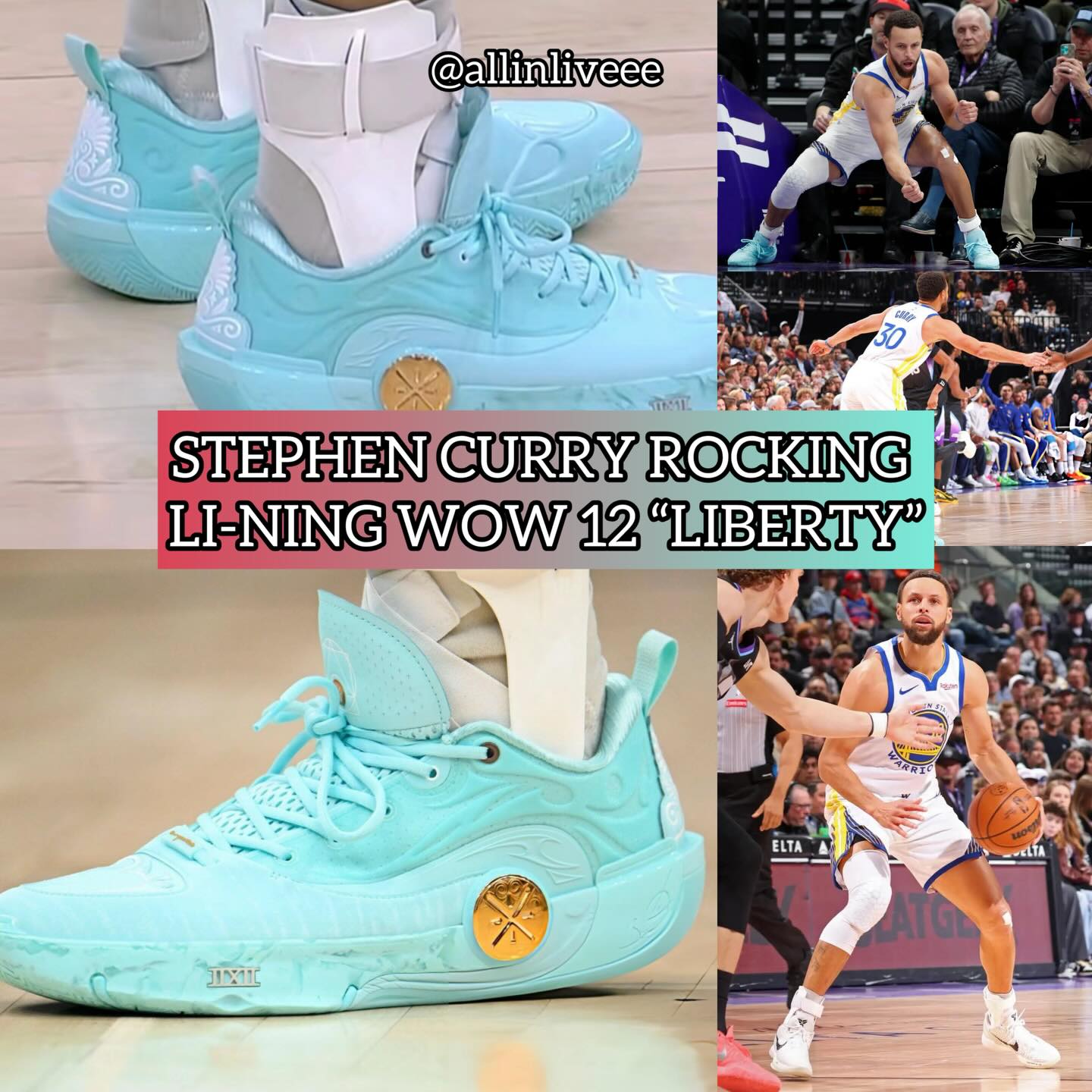 STEPHEN CURRY ROCKING LI-NING WOW 12 “LIBERTY” AGAIN🏀👟 HE