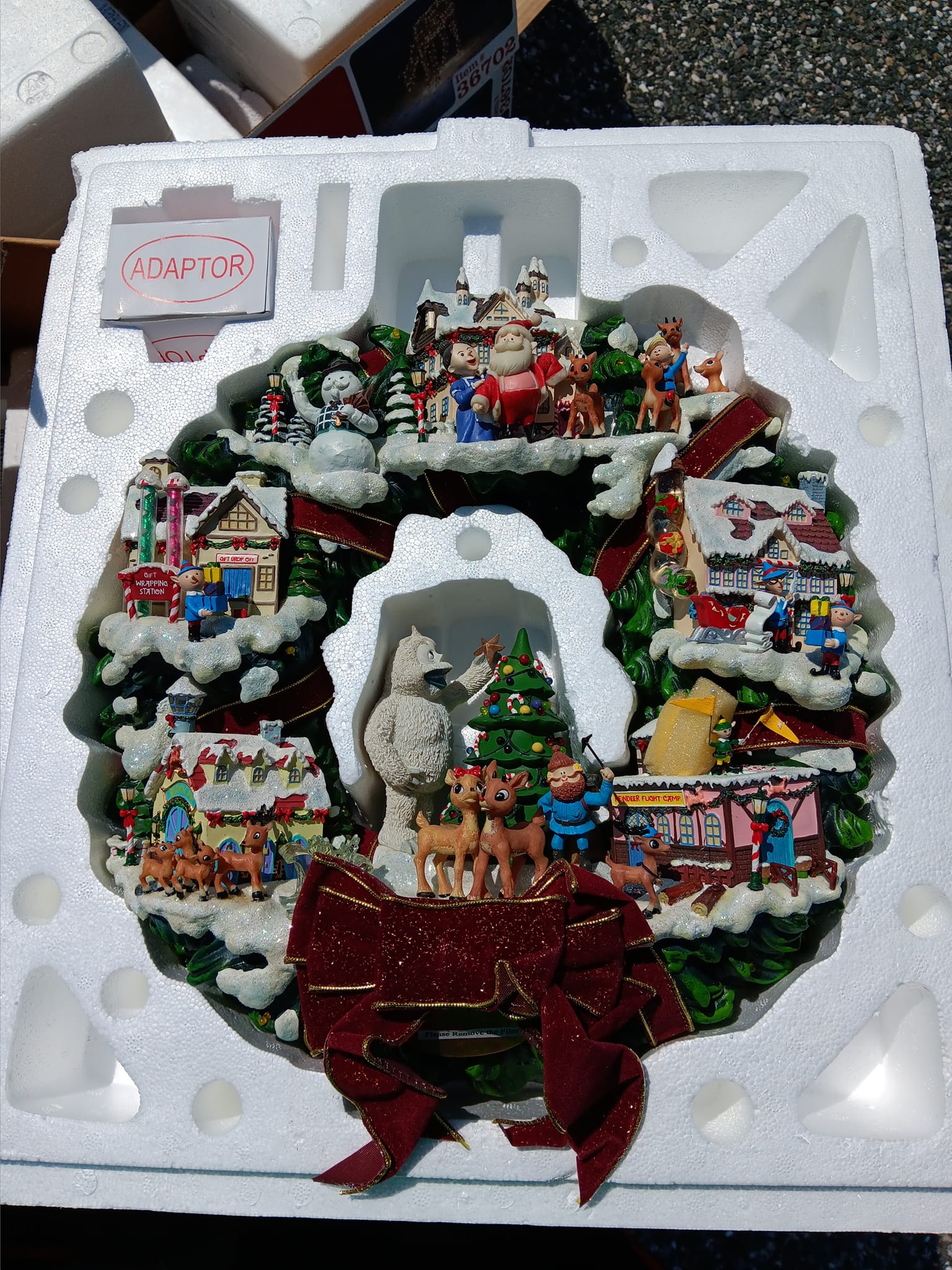 What is the value of rare Rudolph Christmas village  display picture 1