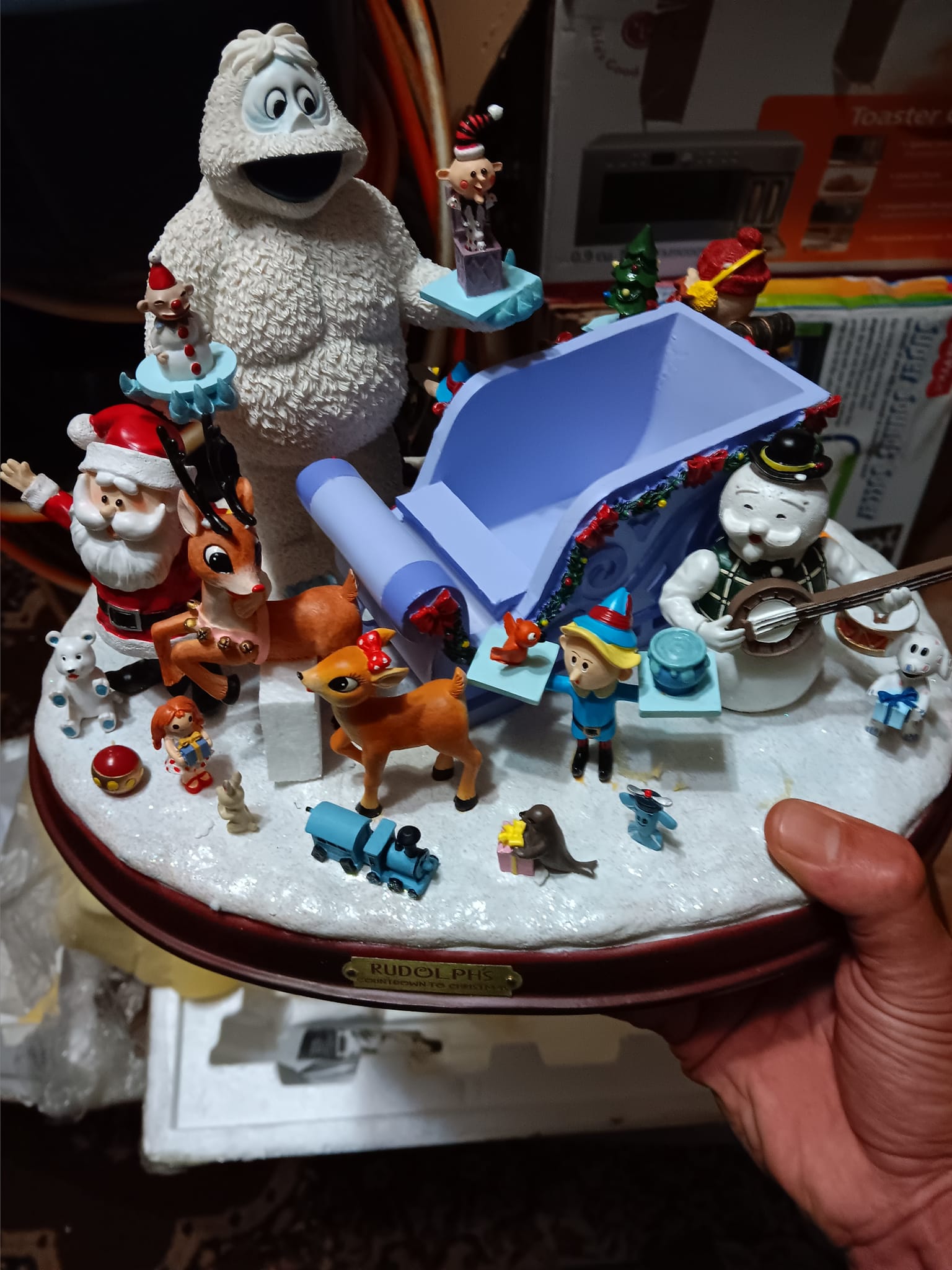 What is the value of rare Rudolph Christmas village  display picture 1