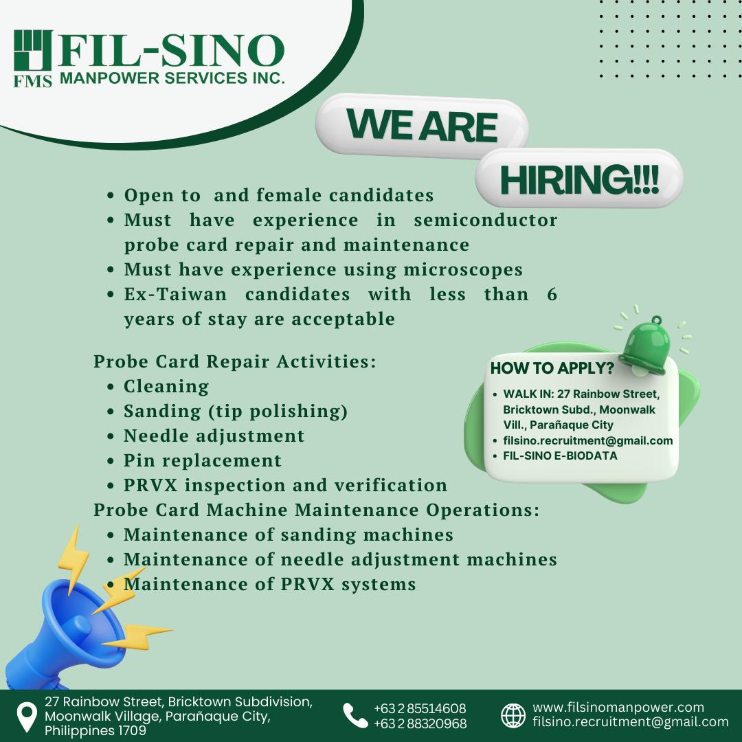 OPEN EVERYDAY!! MONDAY... - Fil-Sino Manpower Services Inc. | Facebook