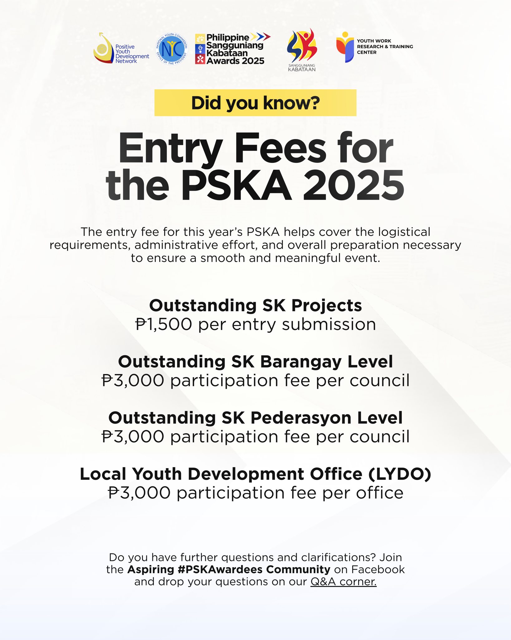 Philippine - Here are the entry fees for this year’s PSKA! Your ...