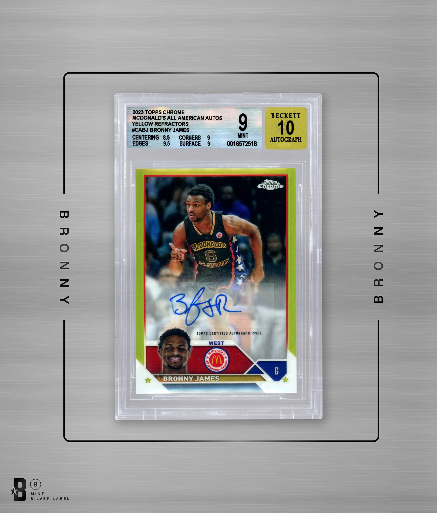 Bronny James Topps Chrome auto card has historical value