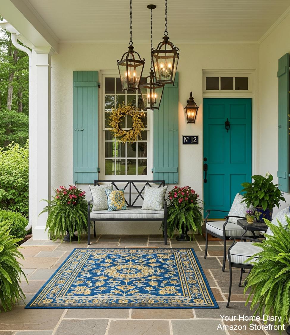 Million - A charming front porch with warm accents, inviting calm ...