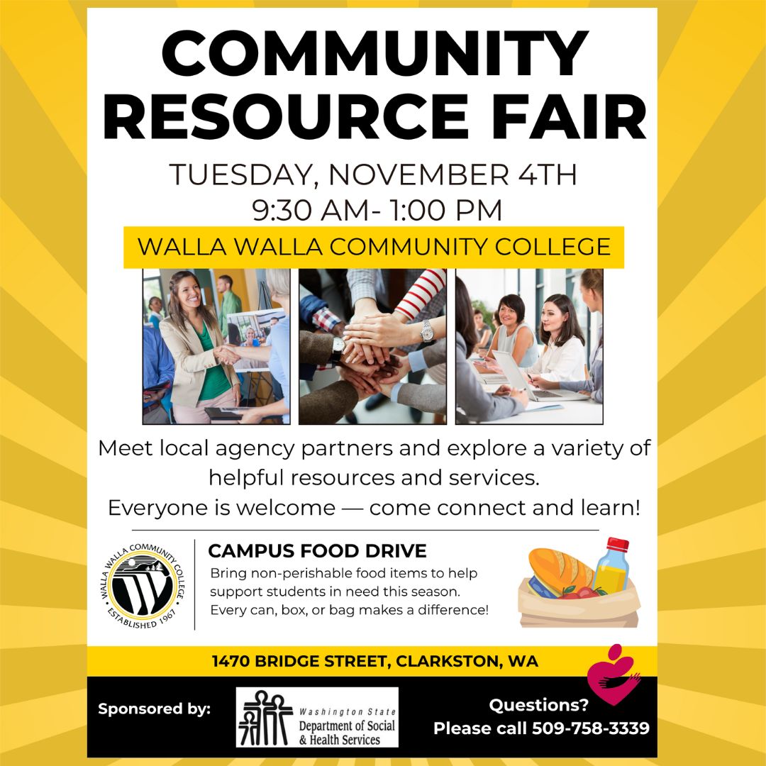 🎉 You're Invited! 🎉 Join us for the Community Resource Fair at Walla ...