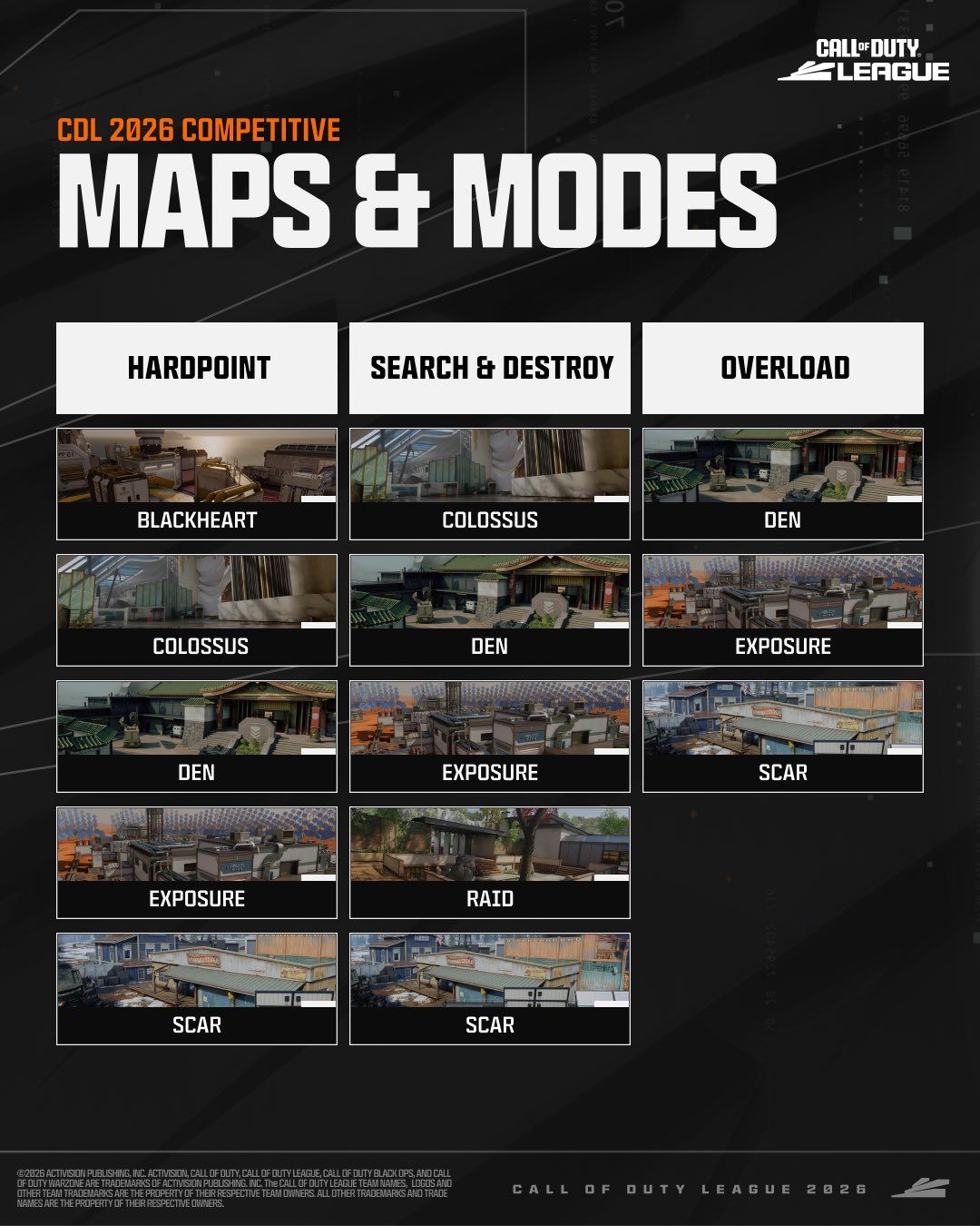 Brando - The competitive maps and modes for the 2026 Call of Duty ...