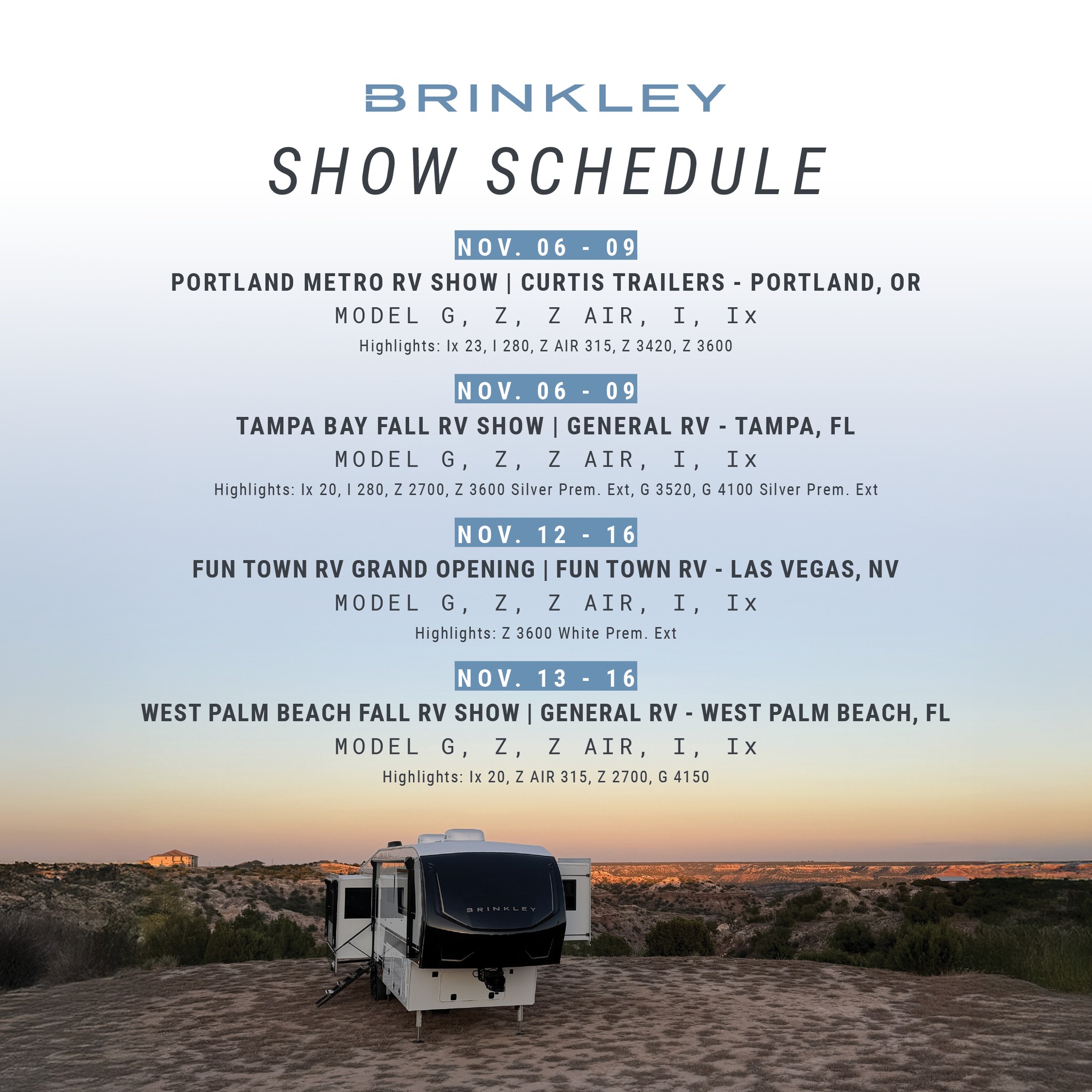 Nor Cal & So Cal camper showrooms closed Nov. 23rd - 26th, 2023