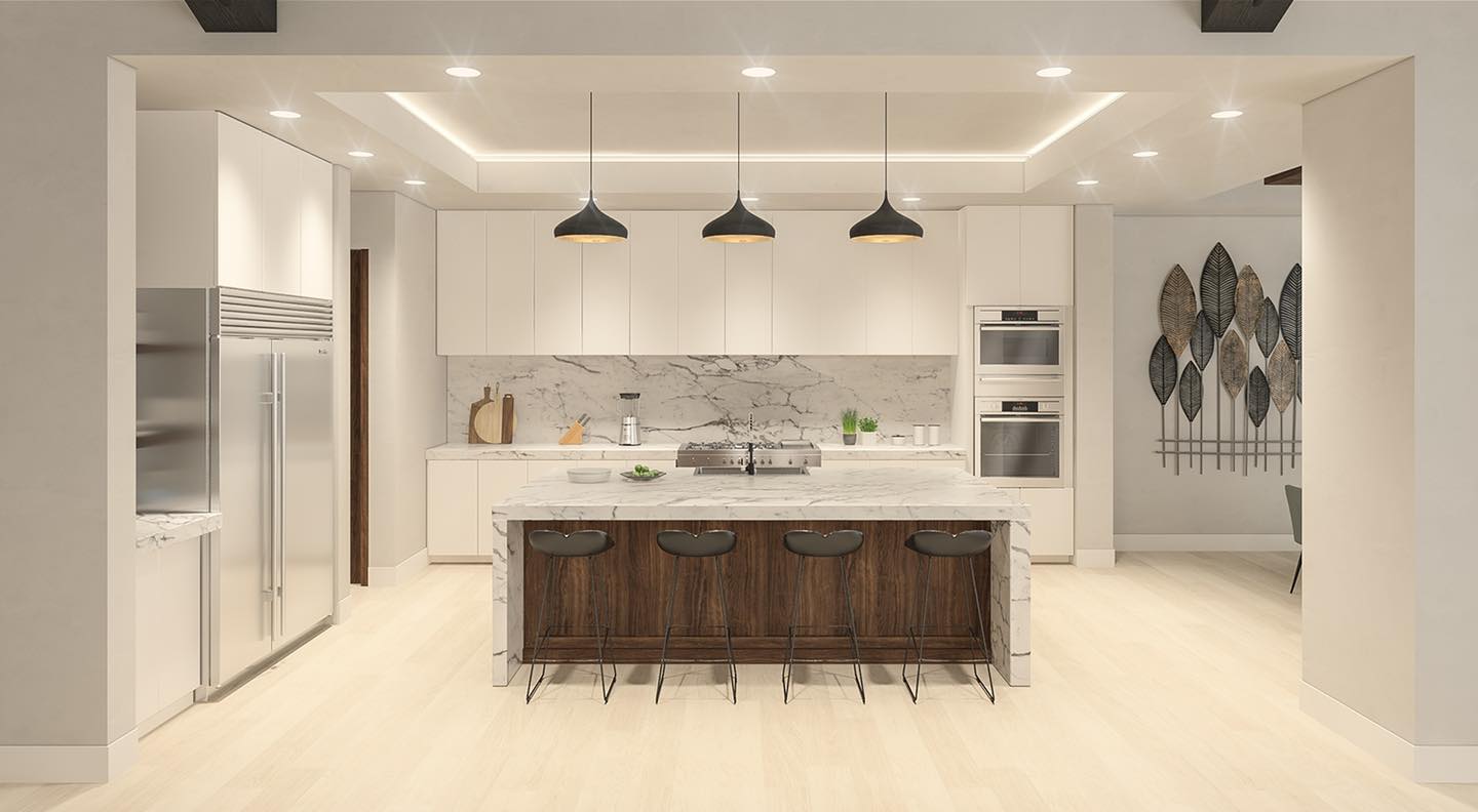 UR Development - Gorgeous Kitchen with sleek white...