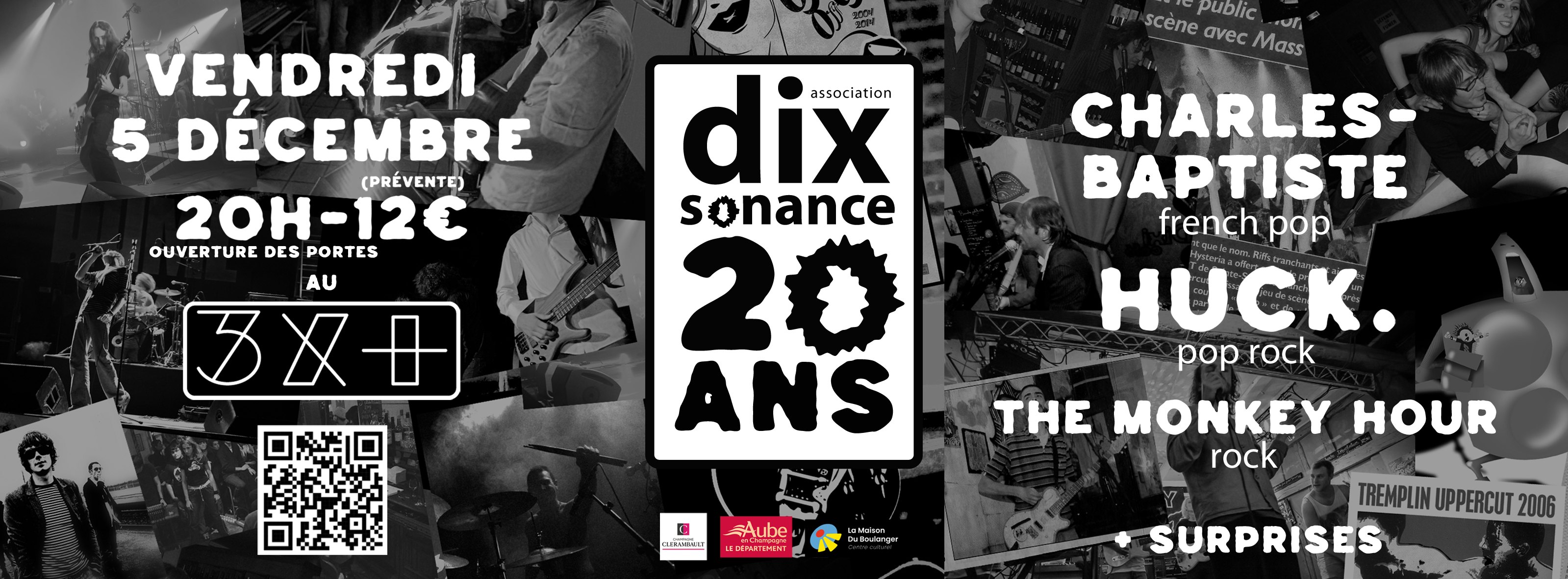 Les 20 ans de Dixsonance : Courcheval + Huck + The Monkey Hour